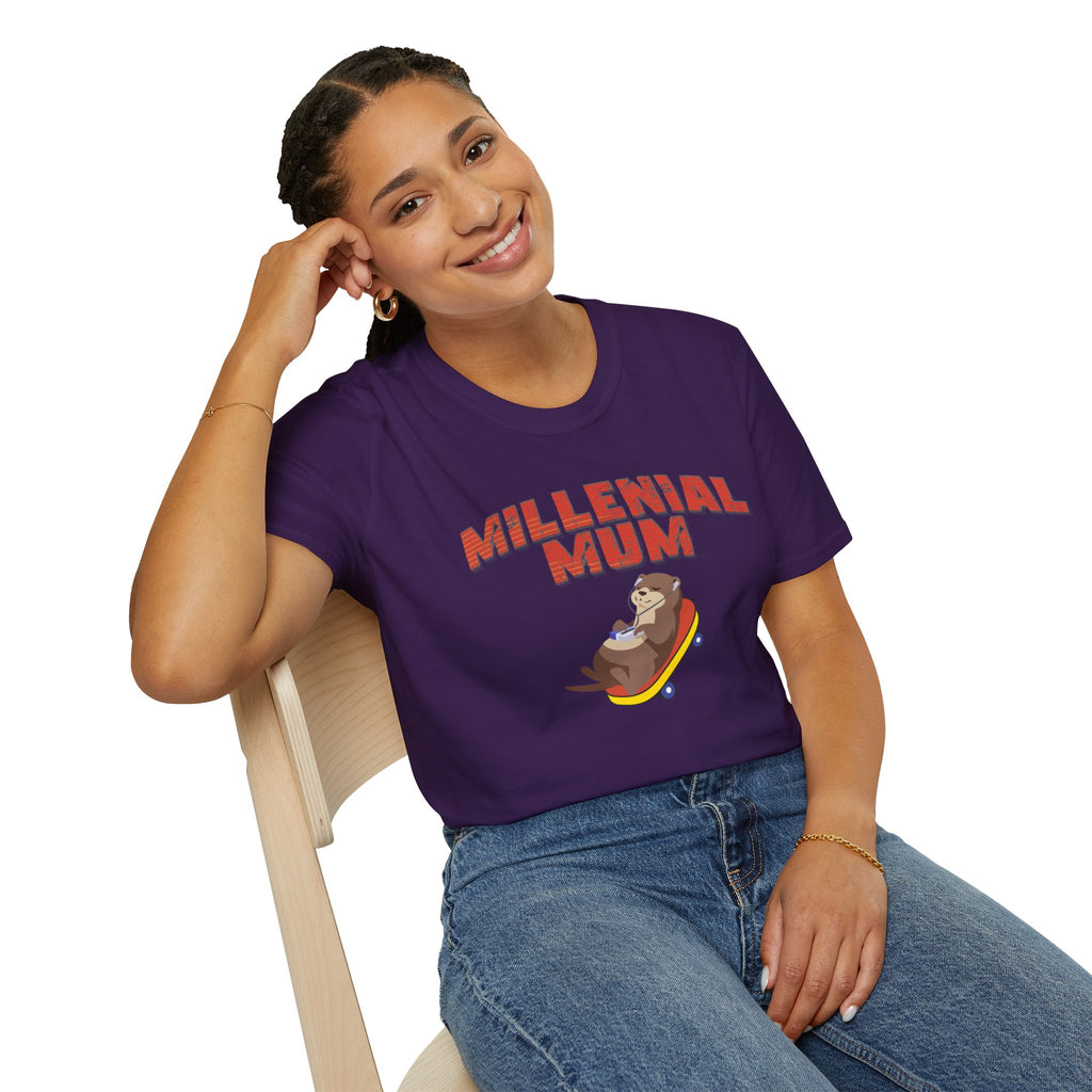 Millennial Mum 90s Music & Skateboard Animal Print T-Shirt — Nostalgic Mum Tee