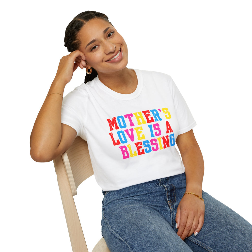 Mother's Love Is A Blessing Retro Motivational Appreciation Gift T-Shirt