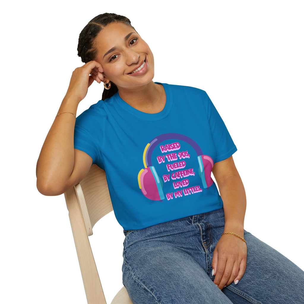 Raised By The 90s, Fueled By Caffeine, Loved By My Littles — Mother's Day T-Shirt