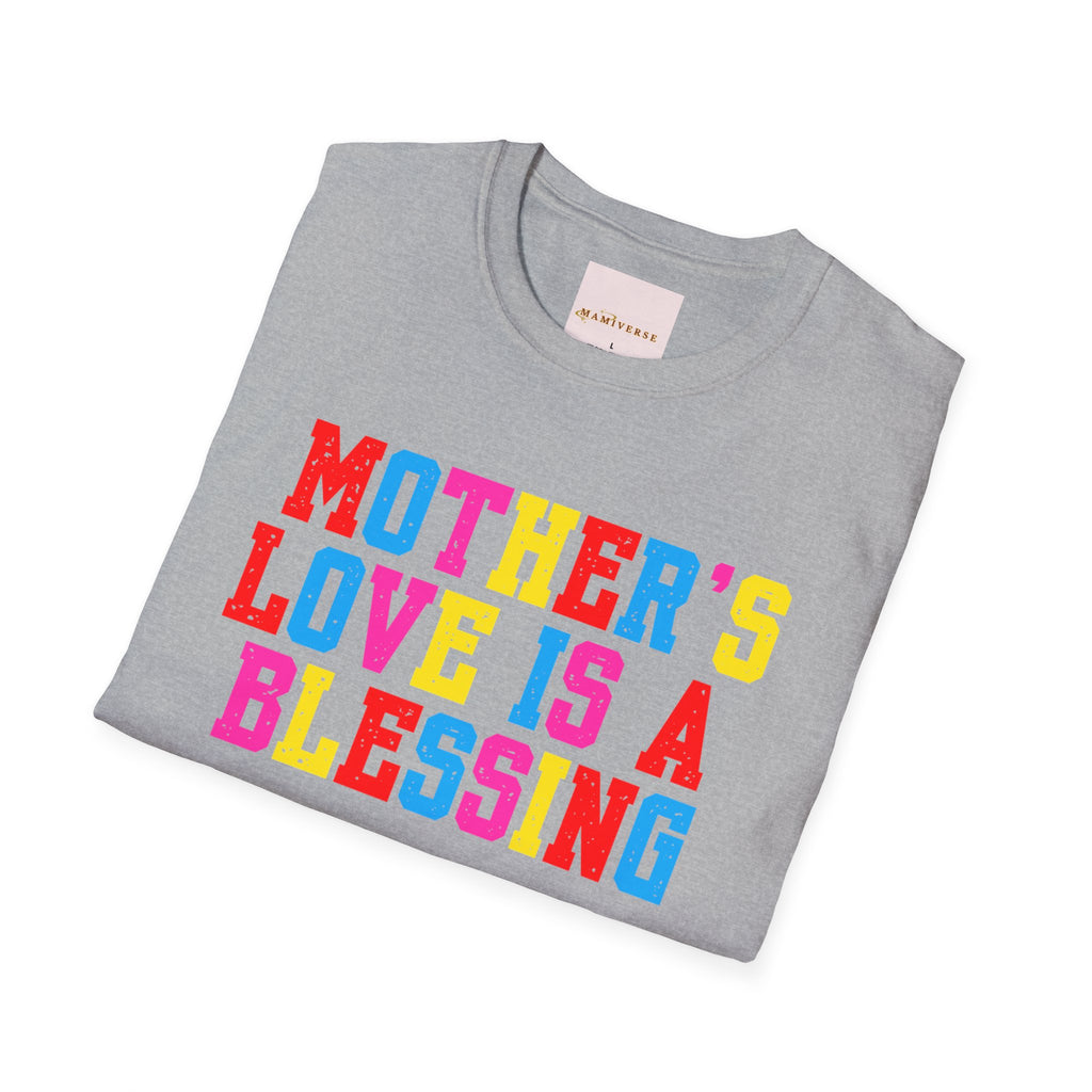Mother's Love Is A Blessing Retro Motivational Appreciation Gift T-Shirt