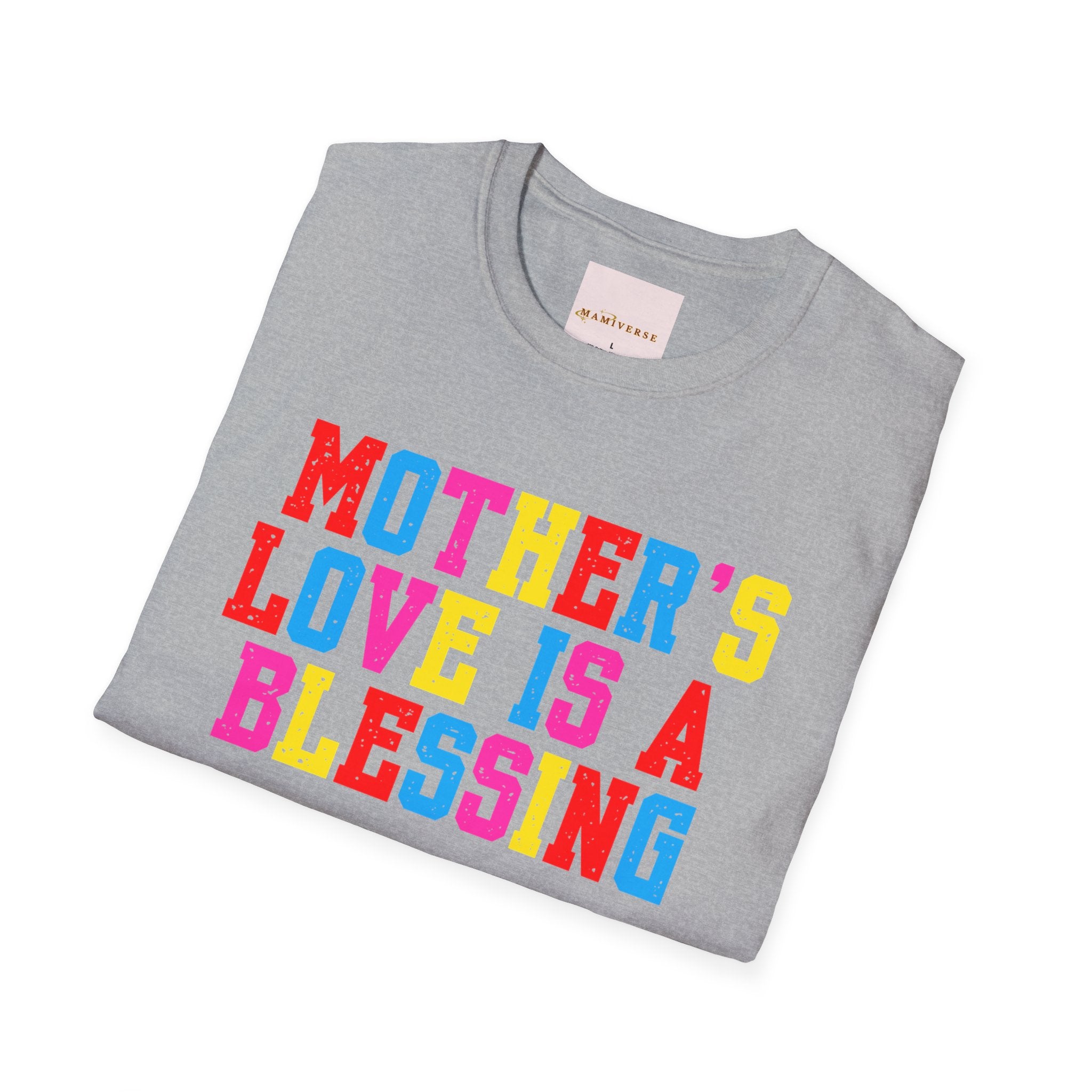 Mother's Love Is A Blessing Retro Motivational Appreciation Gift T-Shirt