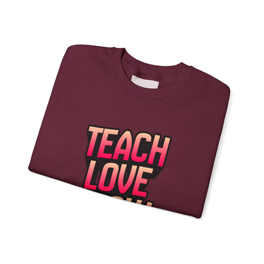 Teach Love Grow Teacher Appreciation Crewneck Sweatshirt