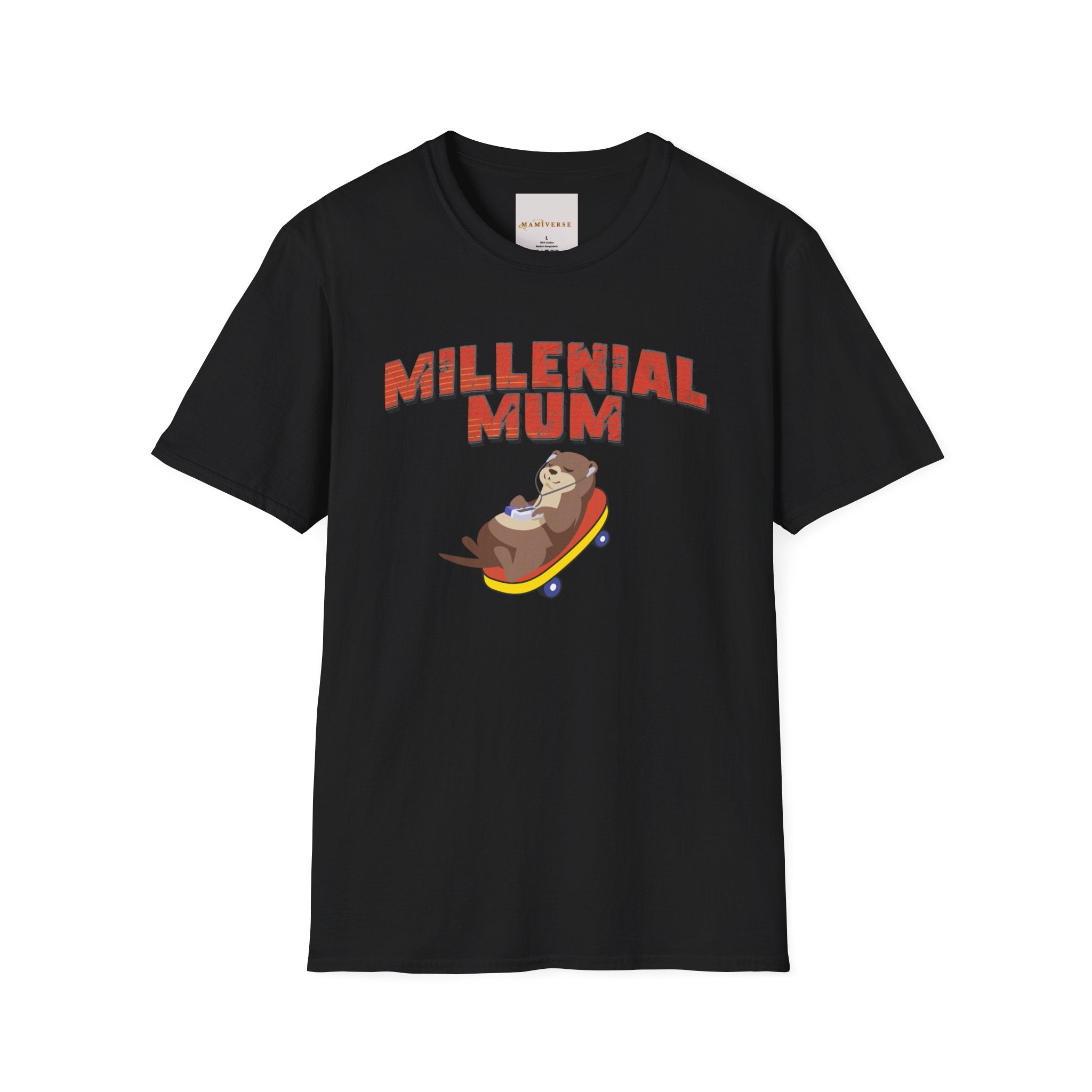 Millennial Mum 90s Music & Skateboard Animal Print T-Shirt — Nostalgic Mum Tee