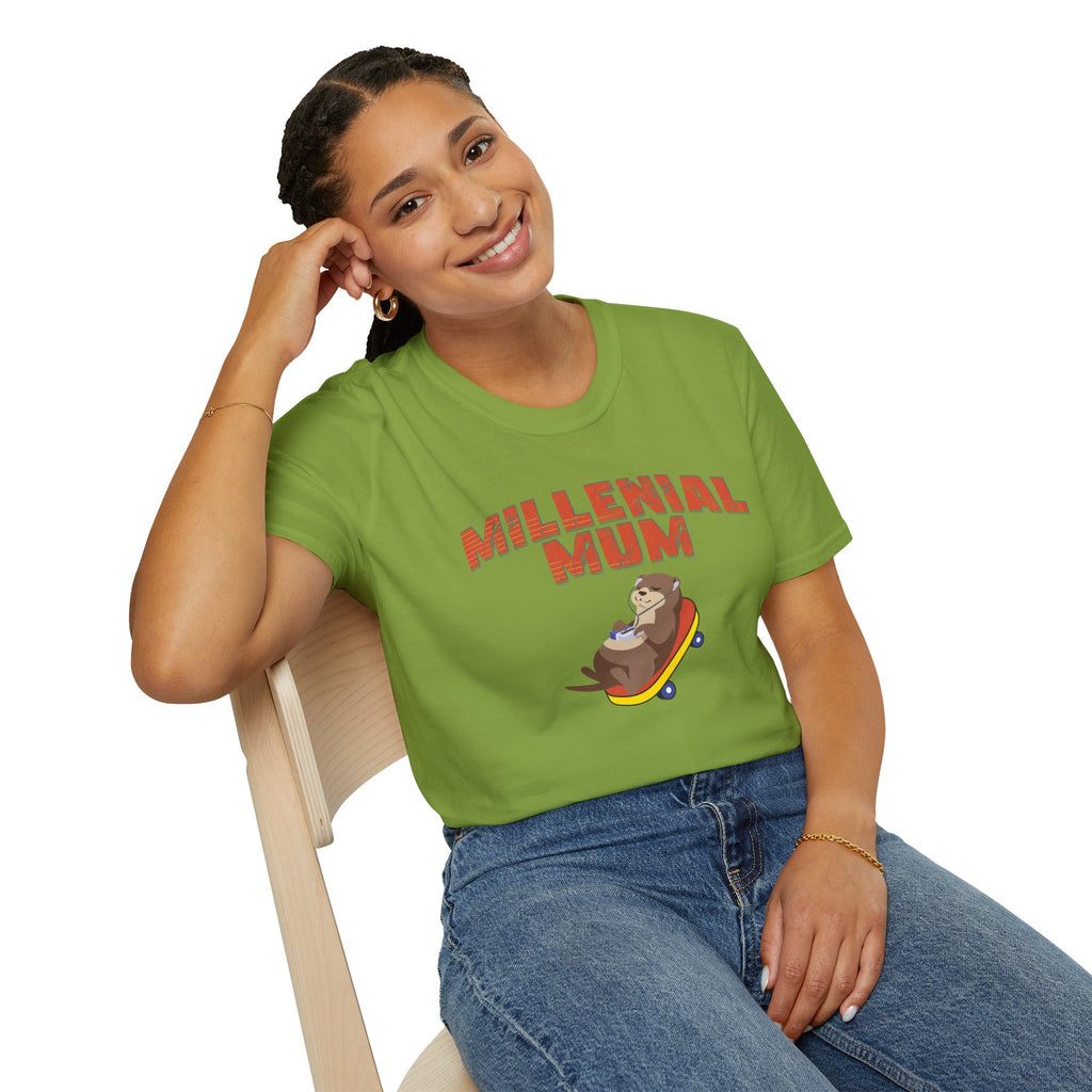 Millennial Mum 90s Music & Skateboard Animal Print T-Shirt — Nostalgic Mum Tee