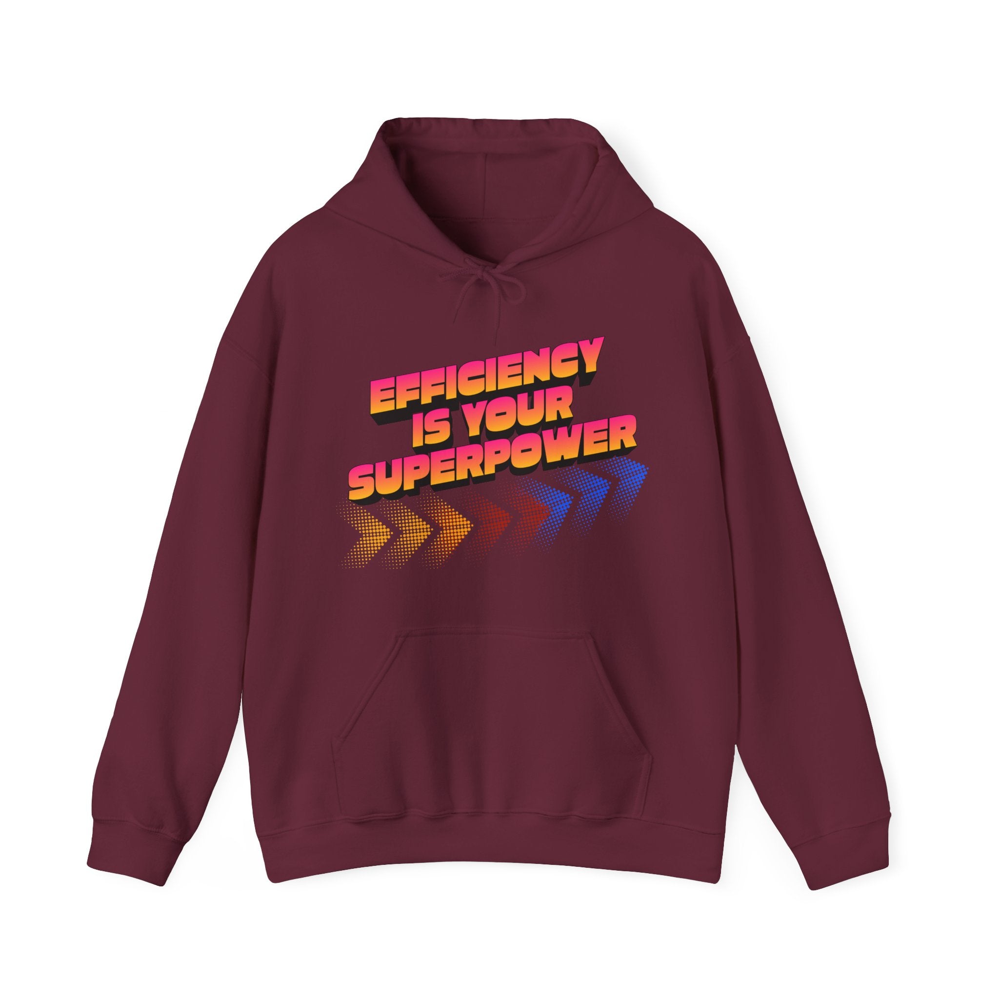 Efficiency Is Your Superpower Hoodie — Retro Motivational Sweatshirt for Busy Mums & Productivity Lovers