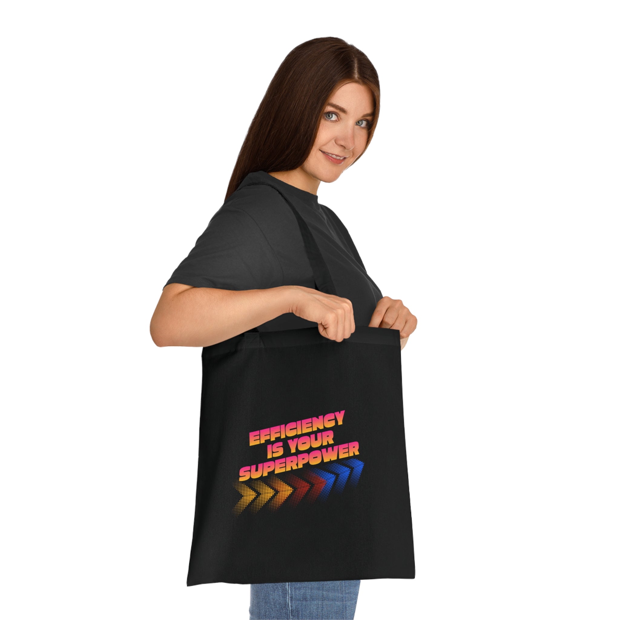 Efficiency Is Your Superpower Cotton Tote — Colorful Mother's Day Productivity Gift Bag