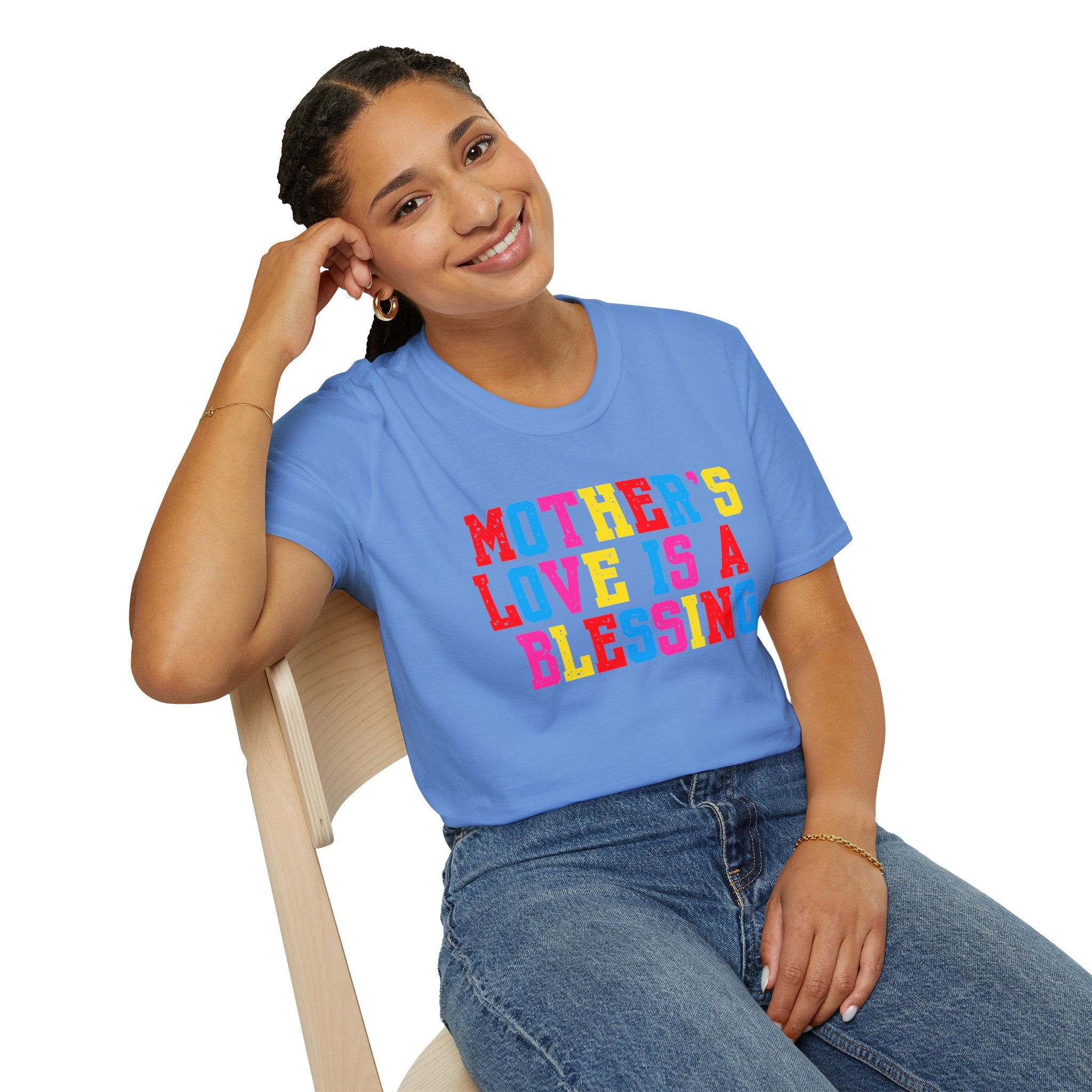 Mother's Love Is A Blessing Retro Motivational Appreciation Gift T-Shirt