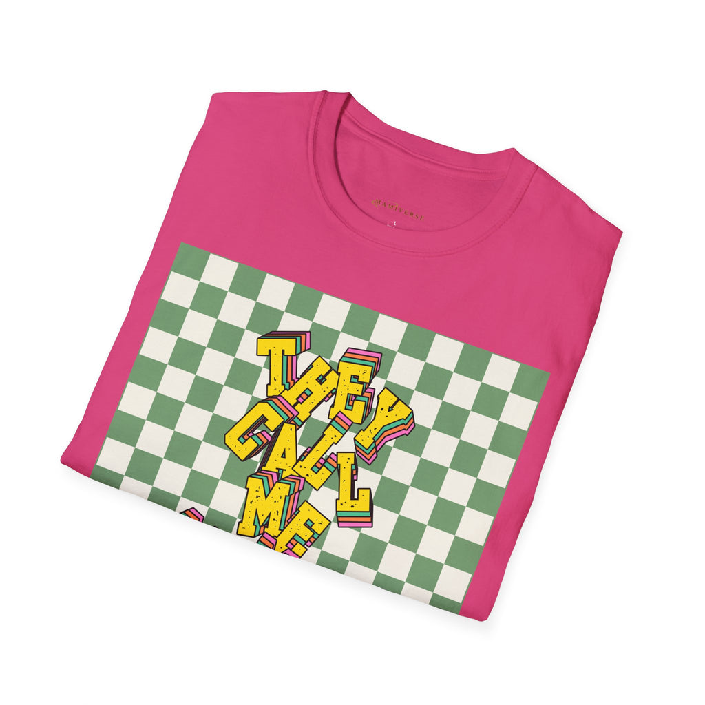 They Call Me Mummy 90s Checkered Mother's Day T-Shirt