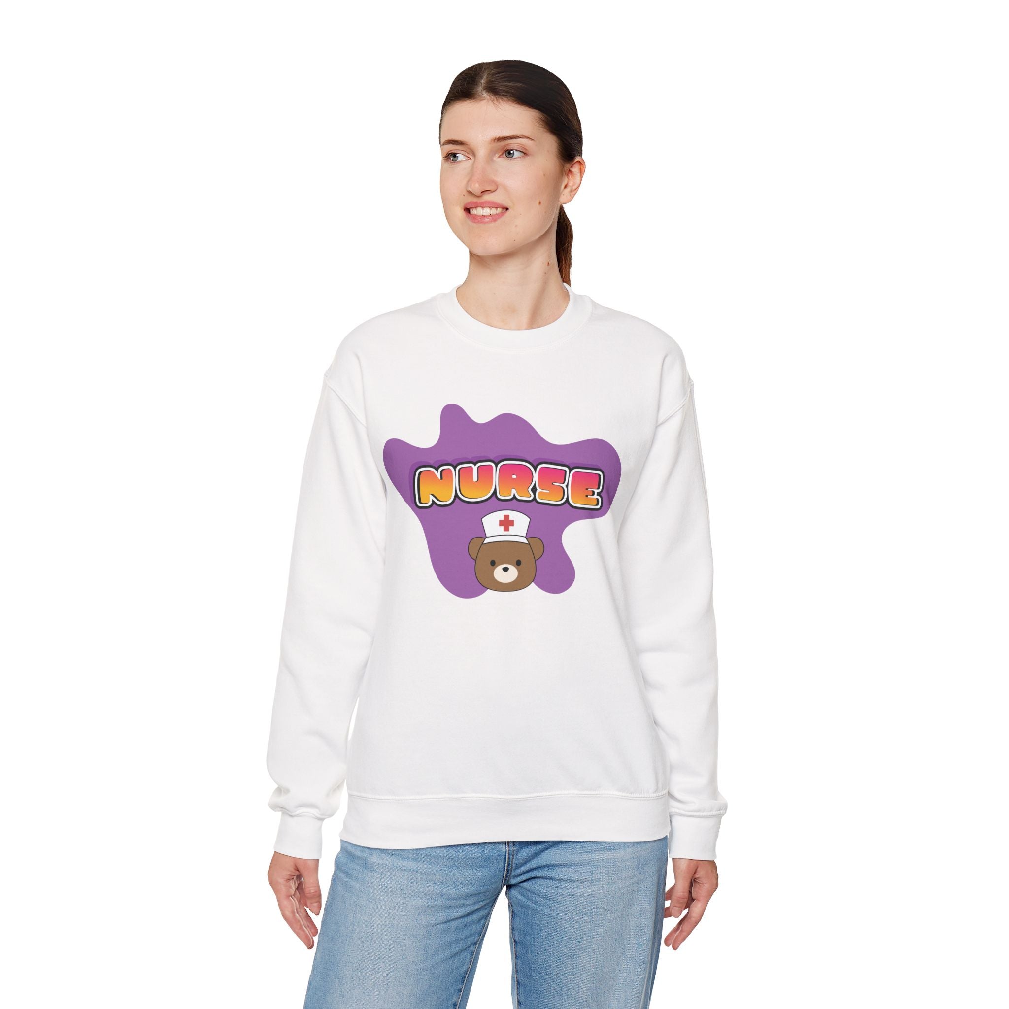 Nurse Mum Bear Crewneck Sweatshirt — Nurse Appreciation Gift