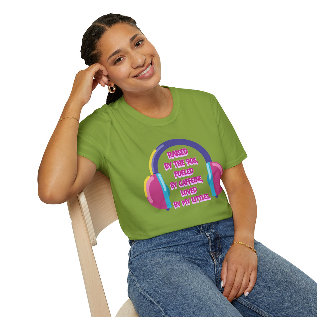 Raised By The 90s, Fueled By Caffeine, Loved By My Littles — Mother's Day T-Shirt