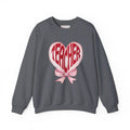 Teacher Ribbon Heart Appreciation Crewneck Sweatshirt