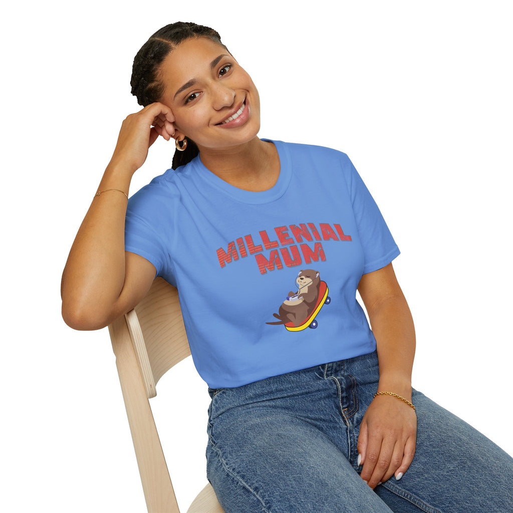 Millennial Mum 90s Music & Skateboard Animal Print T-Shirt — Nostalgic Mum Tee