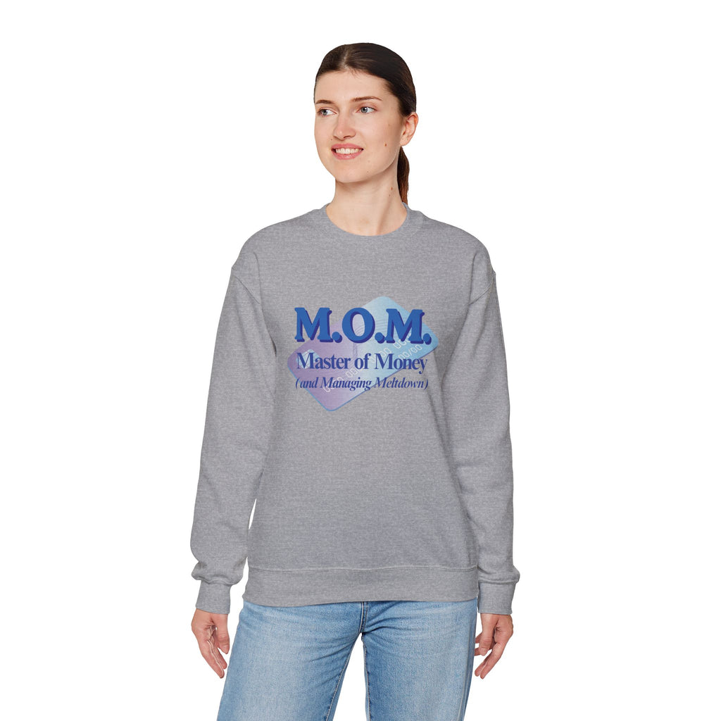 M.O.M. "Master of Money" Crewneck Sweatshirt — Accountant Mom Appreciation Gift