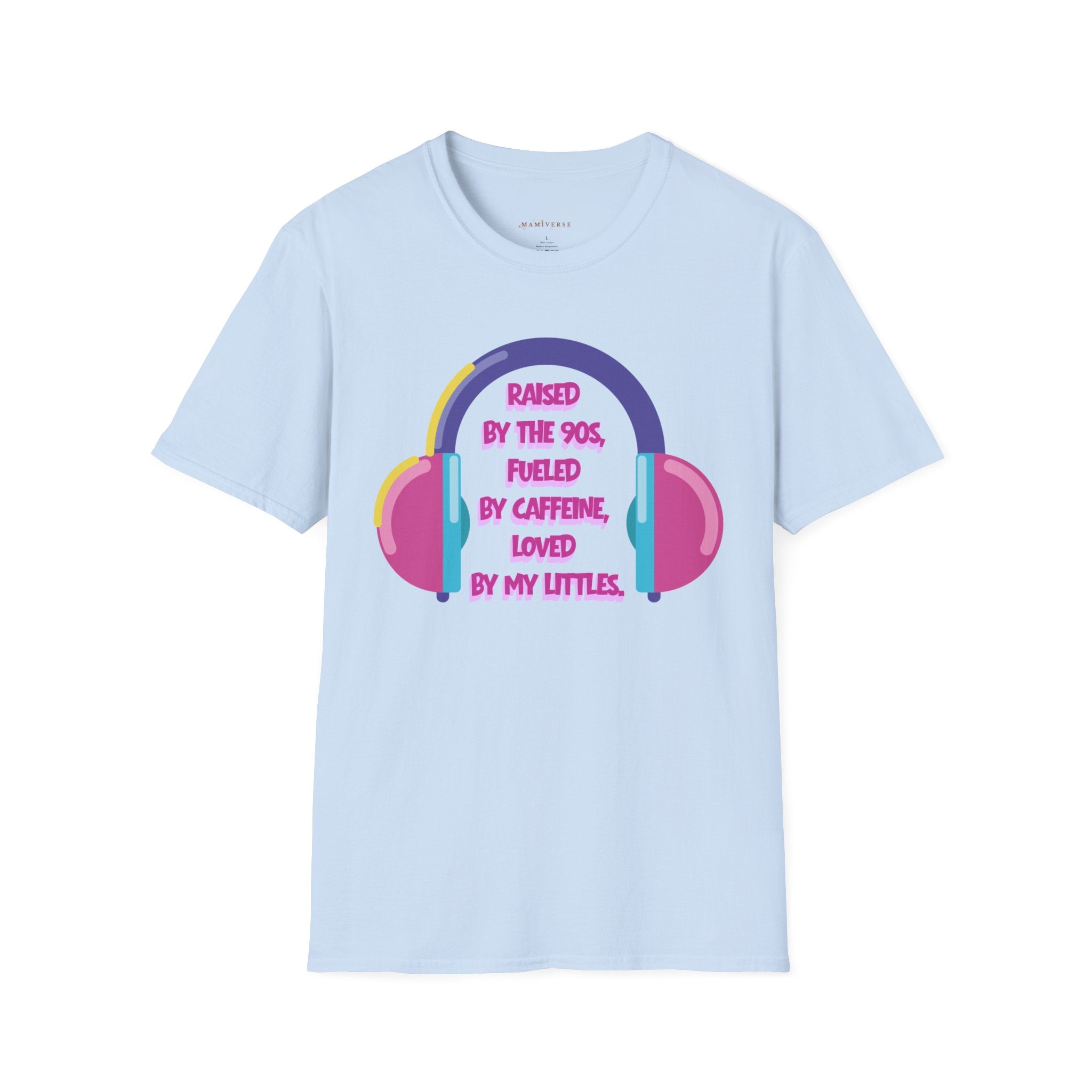 Raised By The 90s, Fueled By Caffeine, Loved By My Littles — Mother's Day T-Shirt