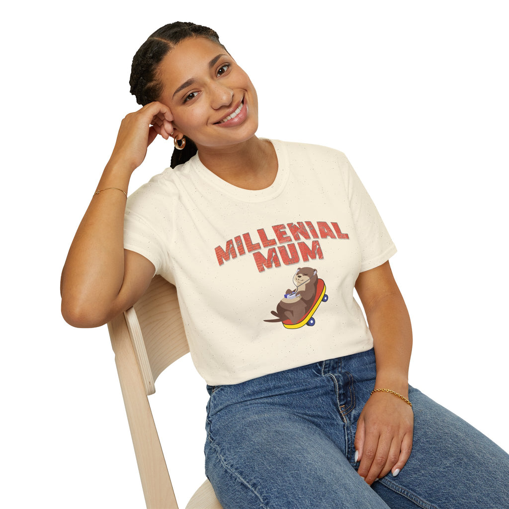 Millennial Mum 90s Music & Skateboard Animal Print T-Shirt — Nostalgic Mum Tee