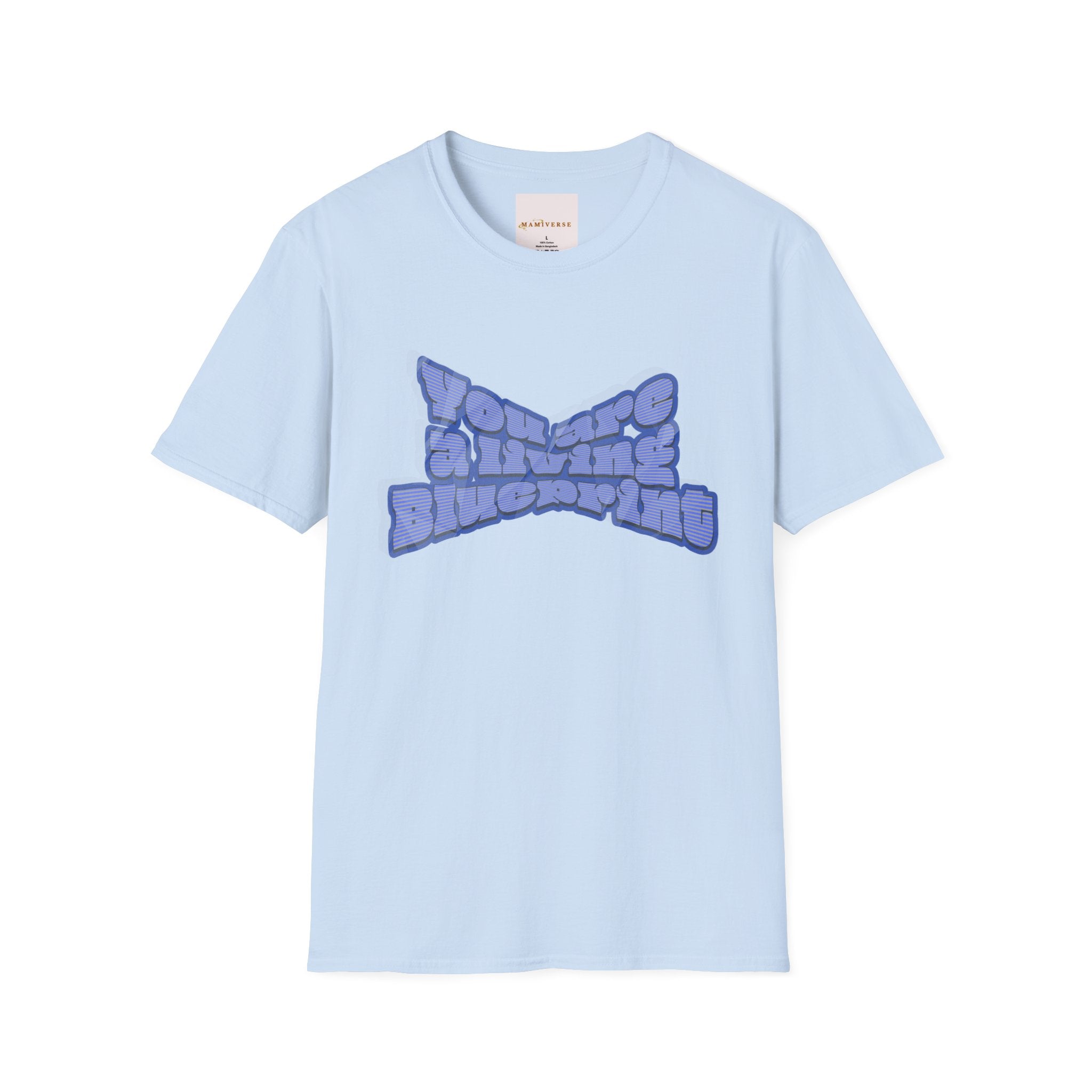 You Are A Living Blueprint Retro Bubble Text T‑Shirt — Motivational Mother's Day Gift Graphic Tee