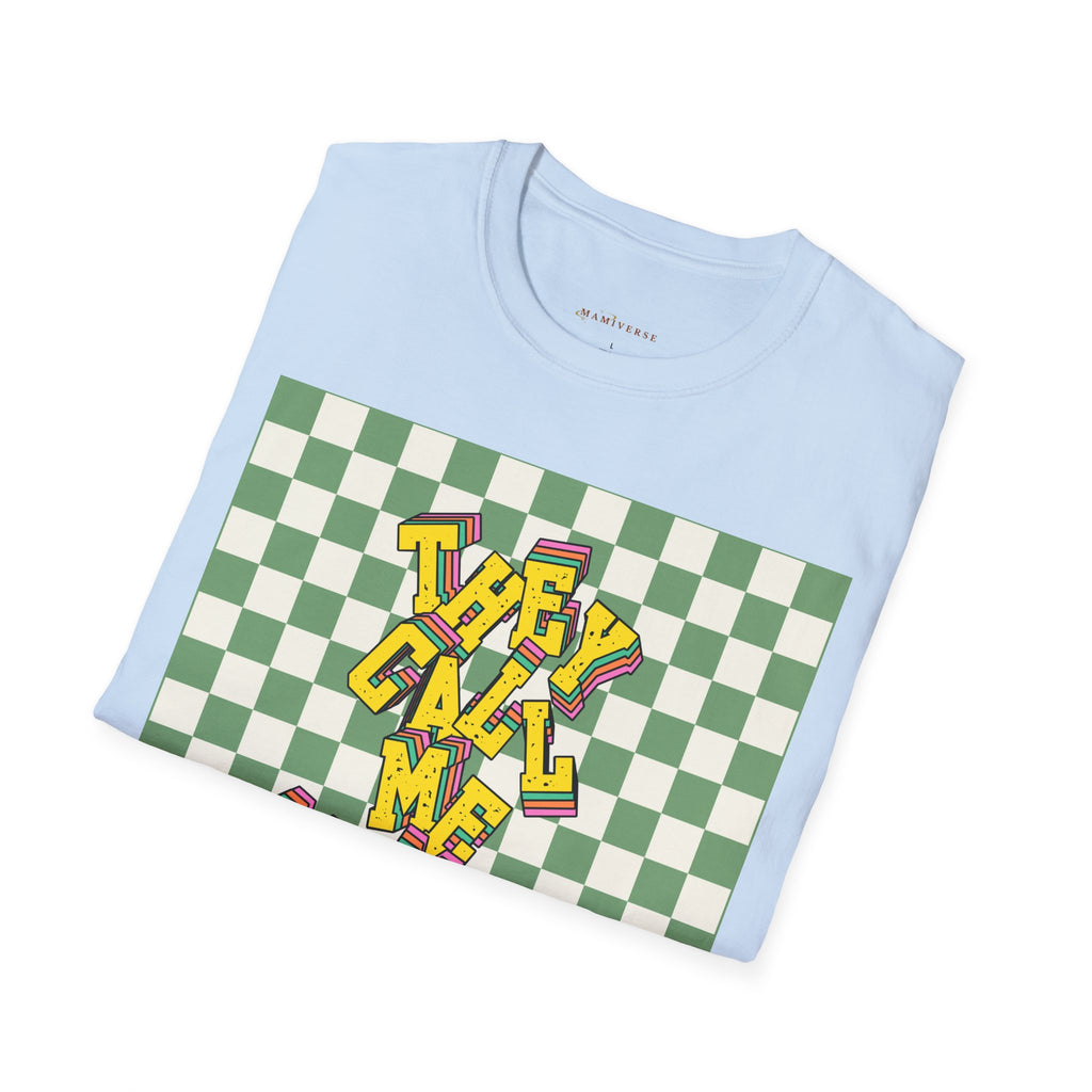 They Call Me Mummy 90s Checkered Mother's Day T-Shirt