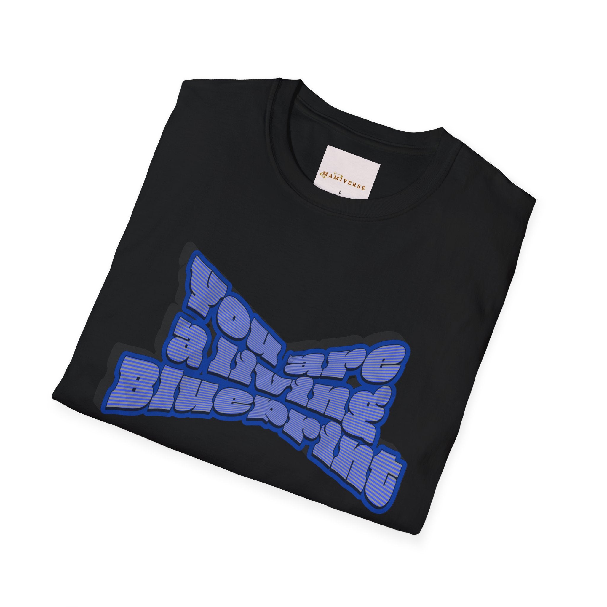 You Are A Living Blueprint Retro Bubble Text T‑Shirt — Motivational Mother's Day Gift Graphic Tee