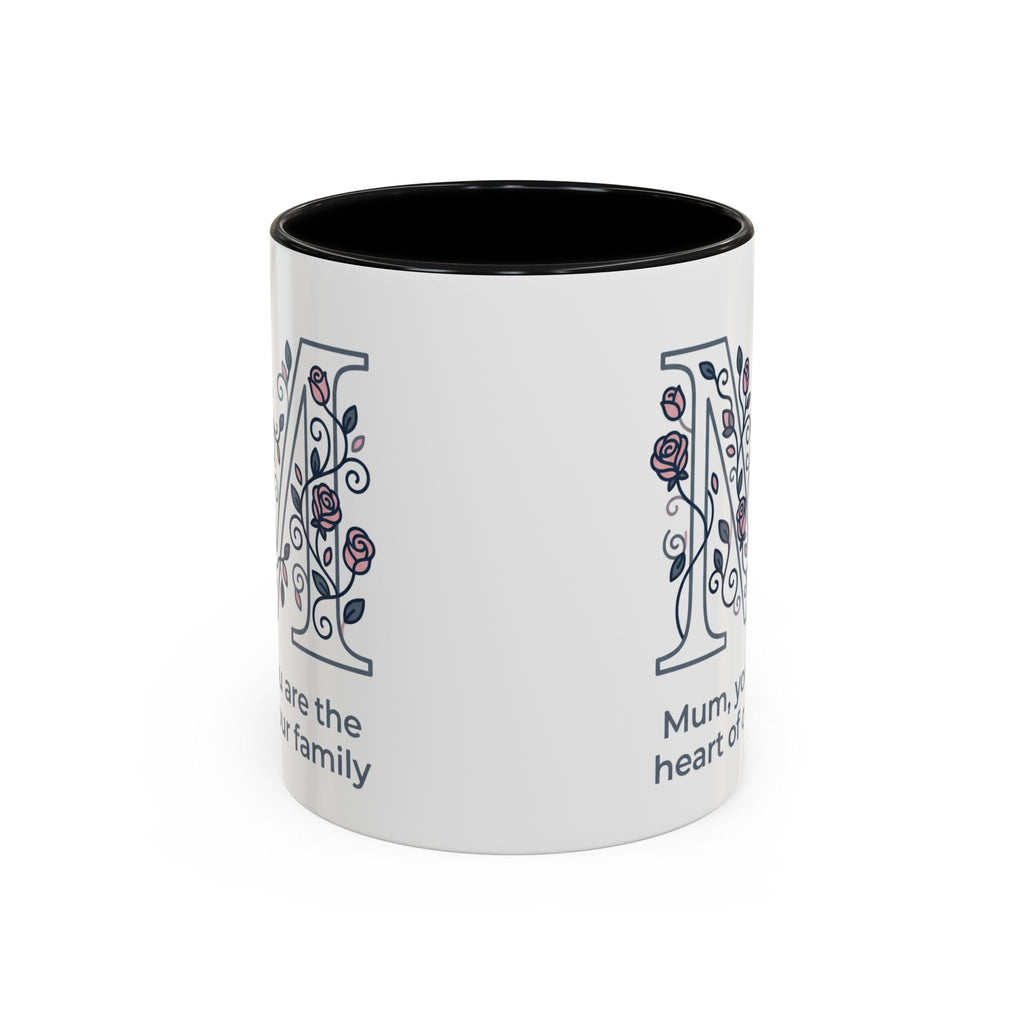 Mum You Are The Heart Of Our Family Accent Coffee Mug