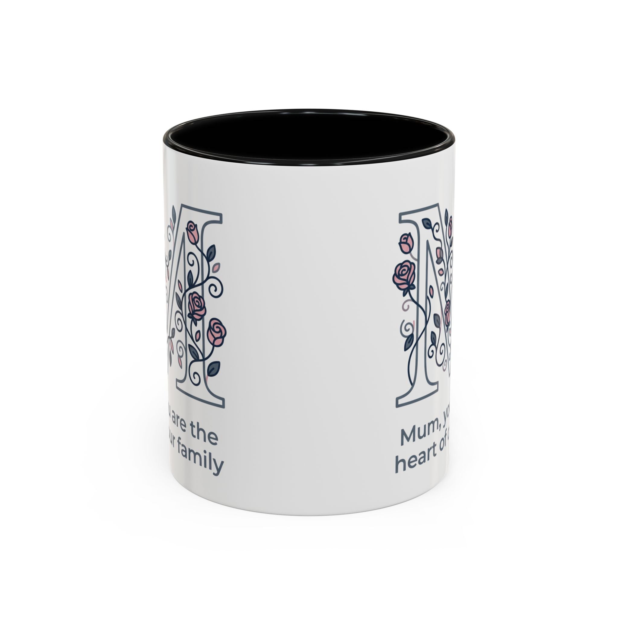 Mum You Are The Heart Of Our Family Accent Coffee Mug