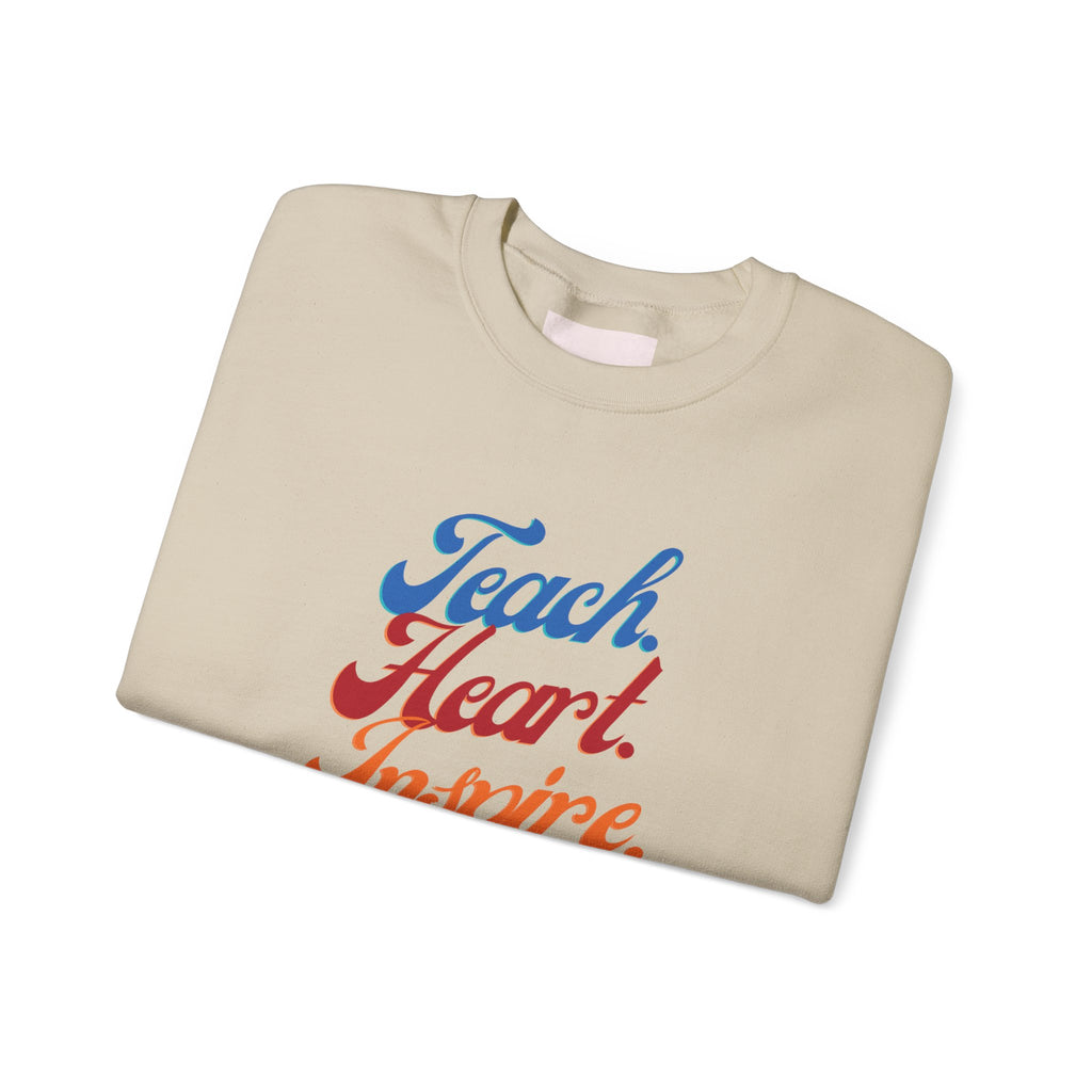 Teacher 'Teach • Heart • Inspire' Crewneck Sweatshirt — Teacher Appreciation Gift