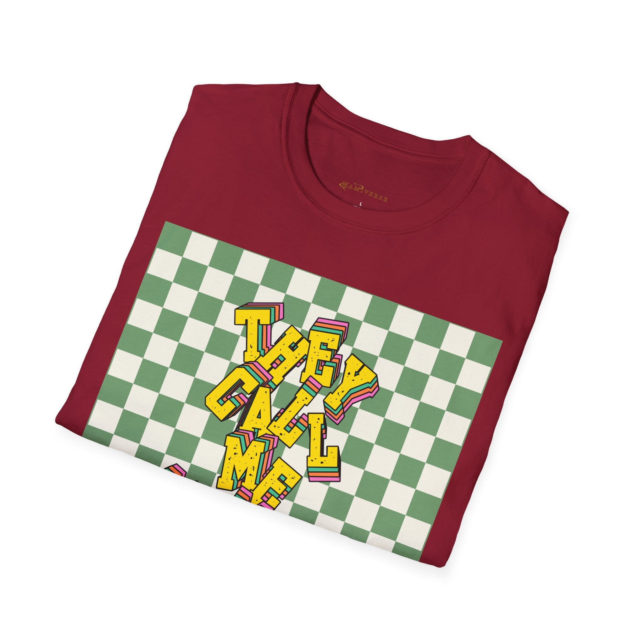 They Call Me Mummy 90s Checkered Mother's Day T-Shirt