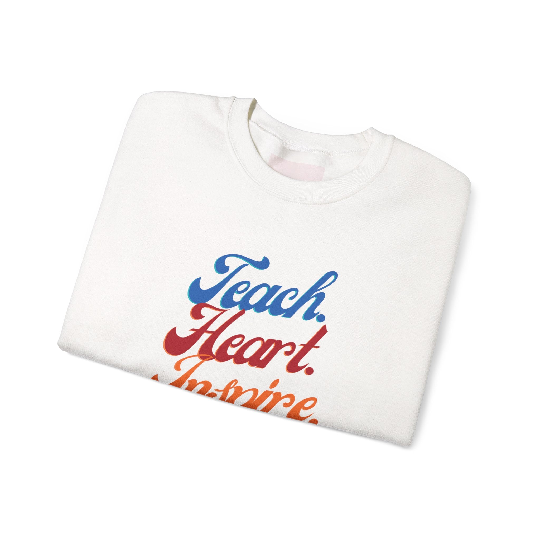 Teacher 'Teach • Heart • Inspire' Crewneck Sweatshirt — Teacher Appreciation Gift