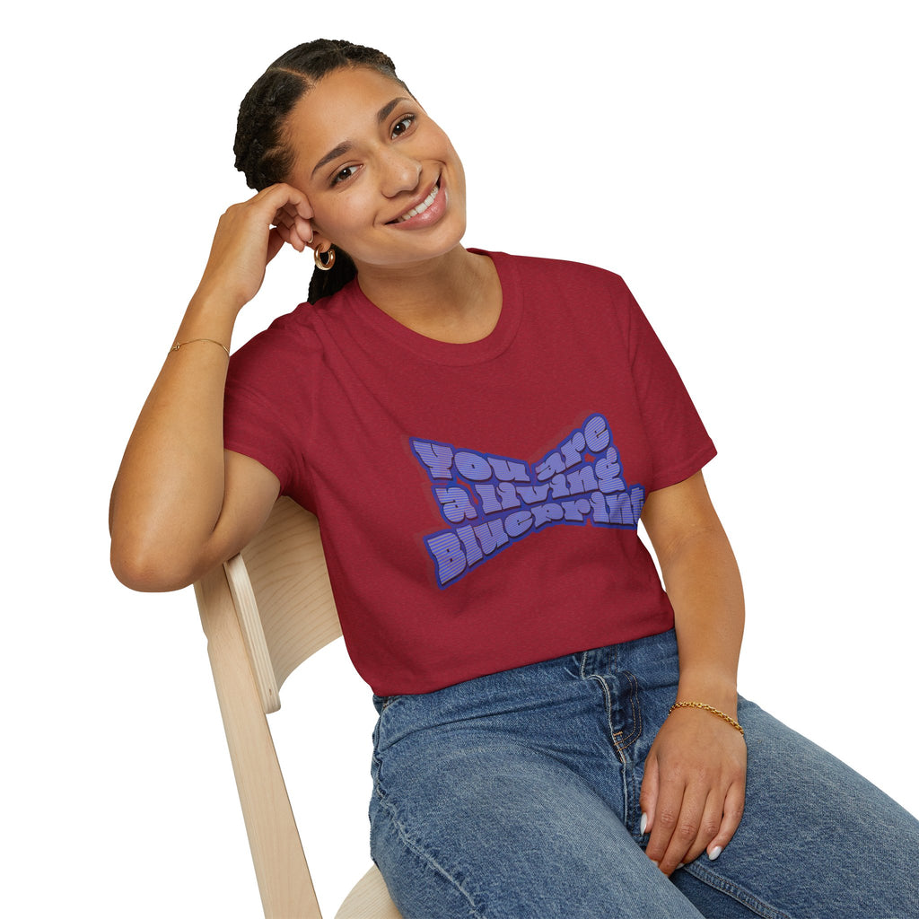 You Are A Living Blueprint Retro Bubble Text T‑Shirt — Motivational Mother's Day Gift Graphic Tee