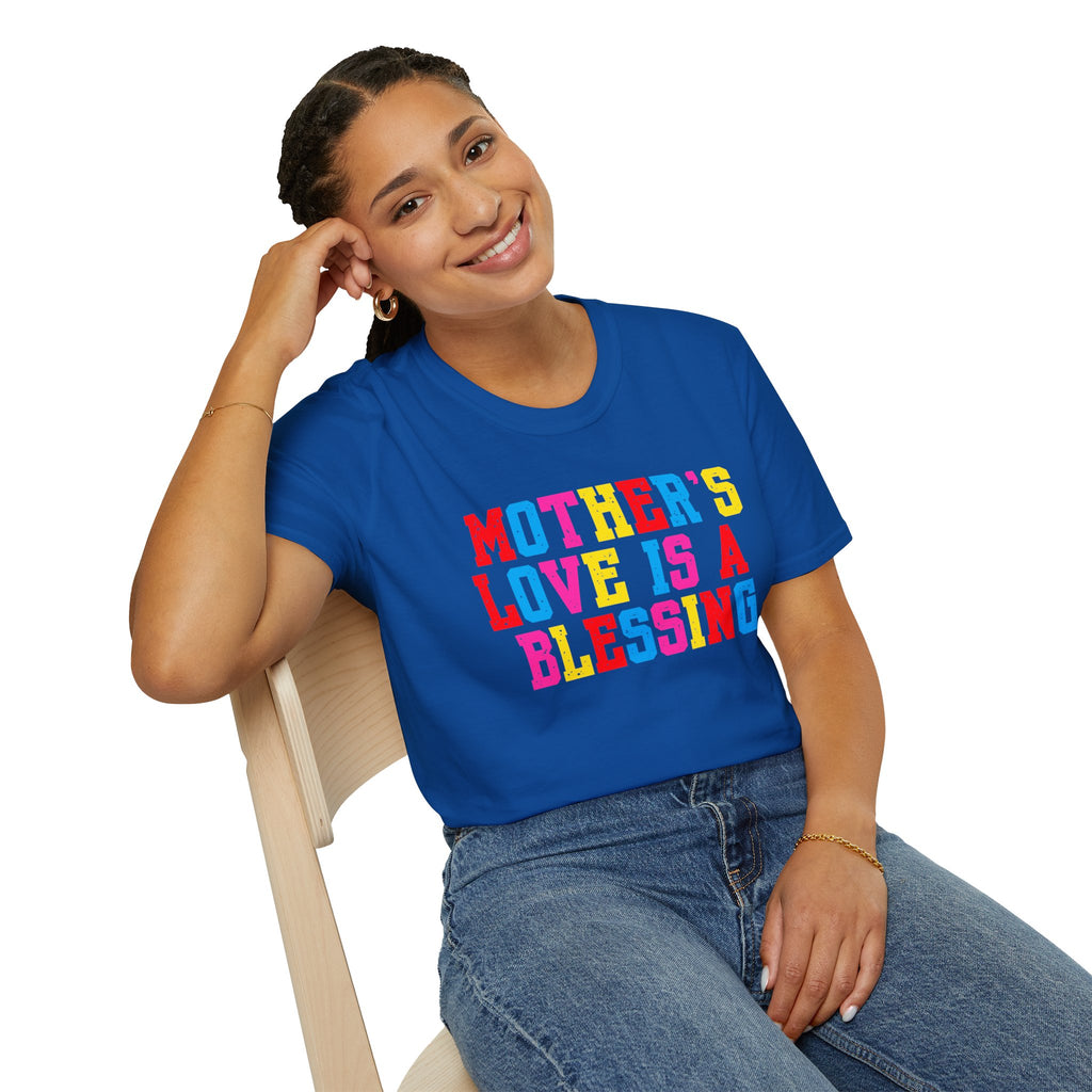 Mother's Love Is A Blessing Retro Motivational Appreciation Gift T-Shirt