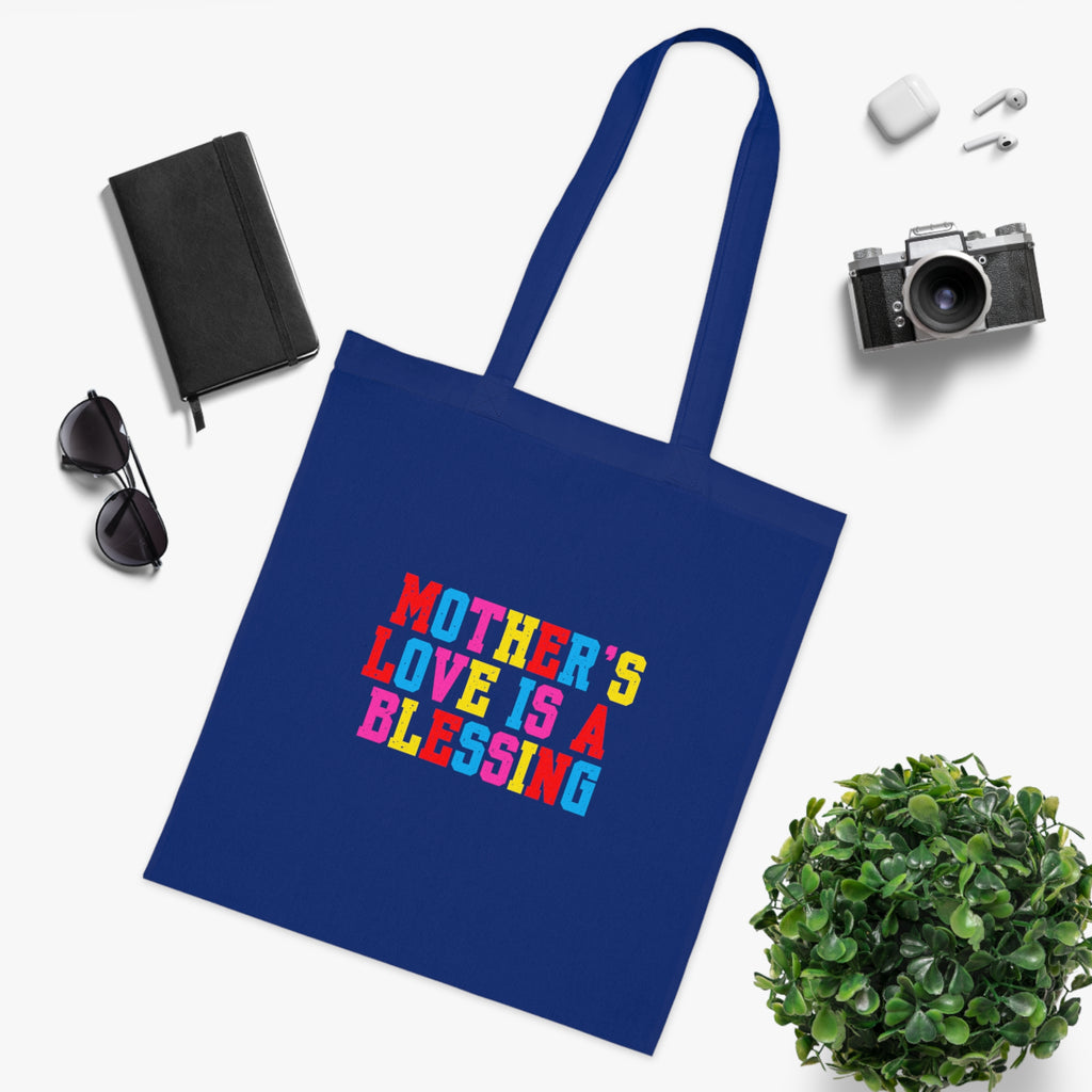 Mother's Love Is A Blessing Cotton Tote — Colourful Mother's Day Gift Bag