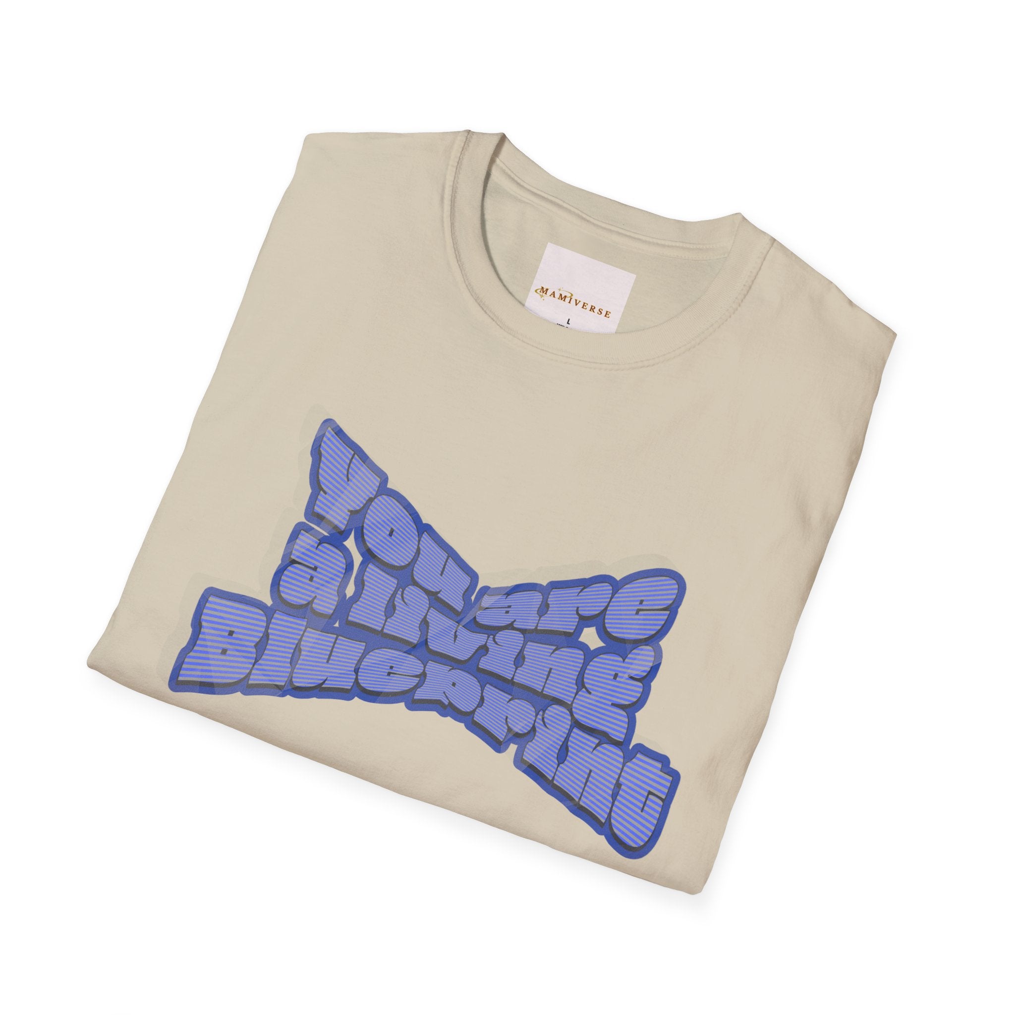 You Are A Living Blueprint Retro Bubble Text T‑Shirt — Motivational Mother's Day Gift Graphic Tee