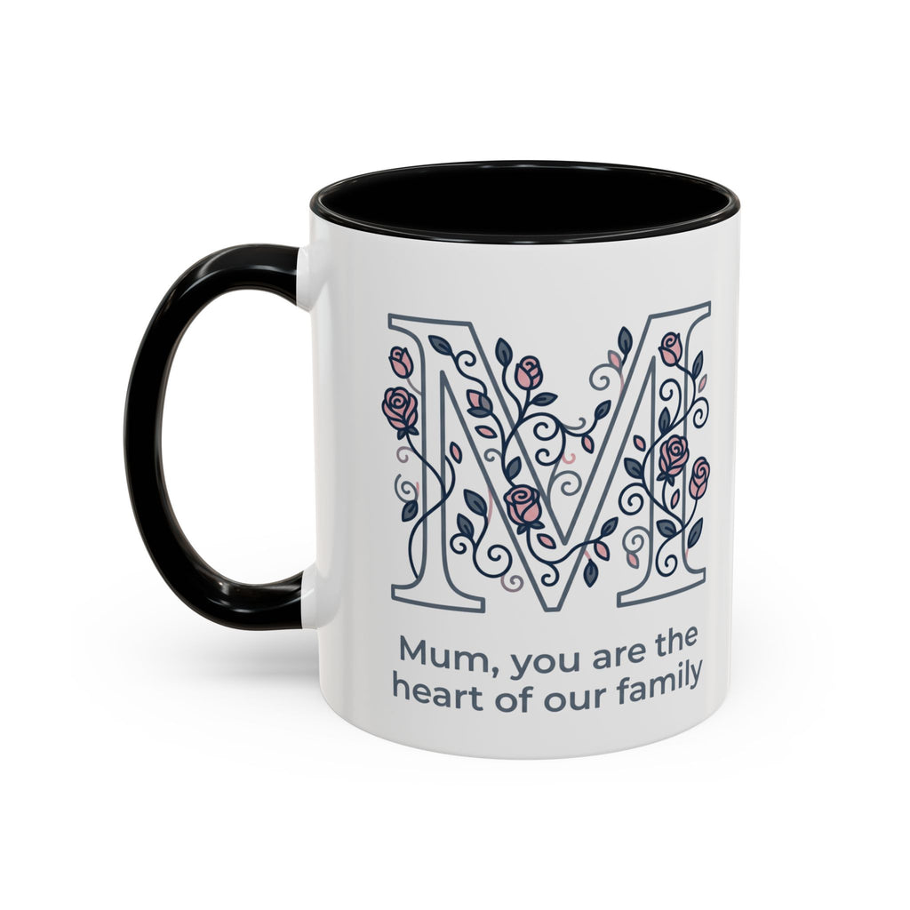Mum You Are The Heart Of Our Family Accent Coffee Mug