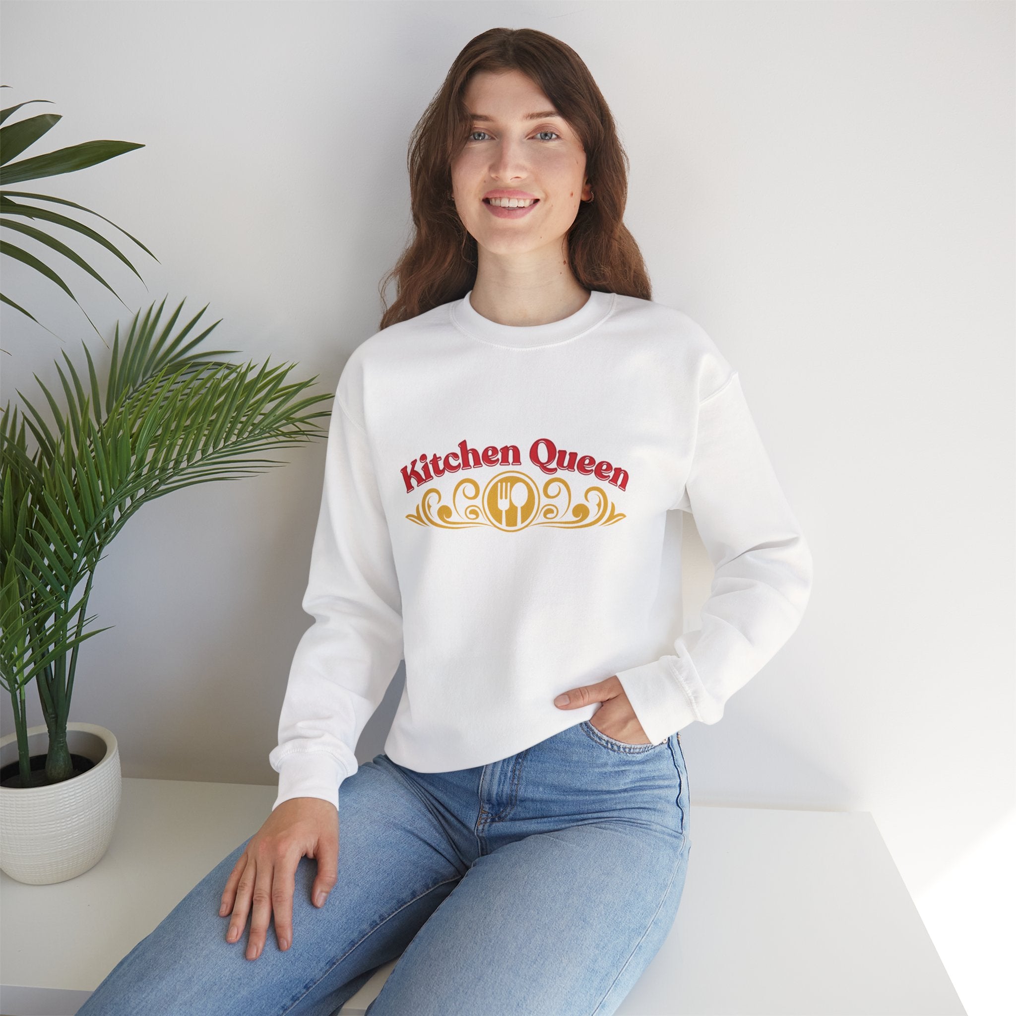 Kitchen Queen Crewneck Sweatshirt — Chef Mum Appreciation Gift