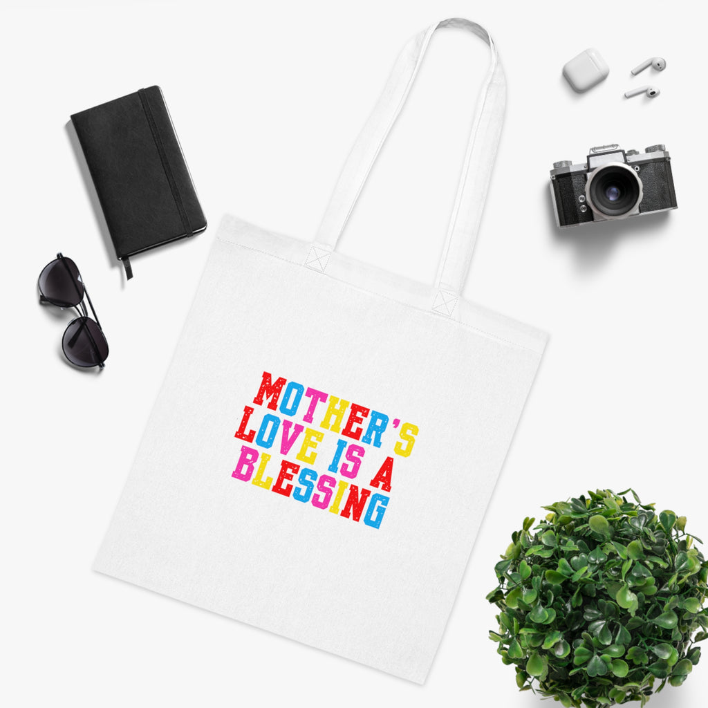 Mother's Love Is A Blessing Cotton Tote — Colourful Mother's Day Gift Bag