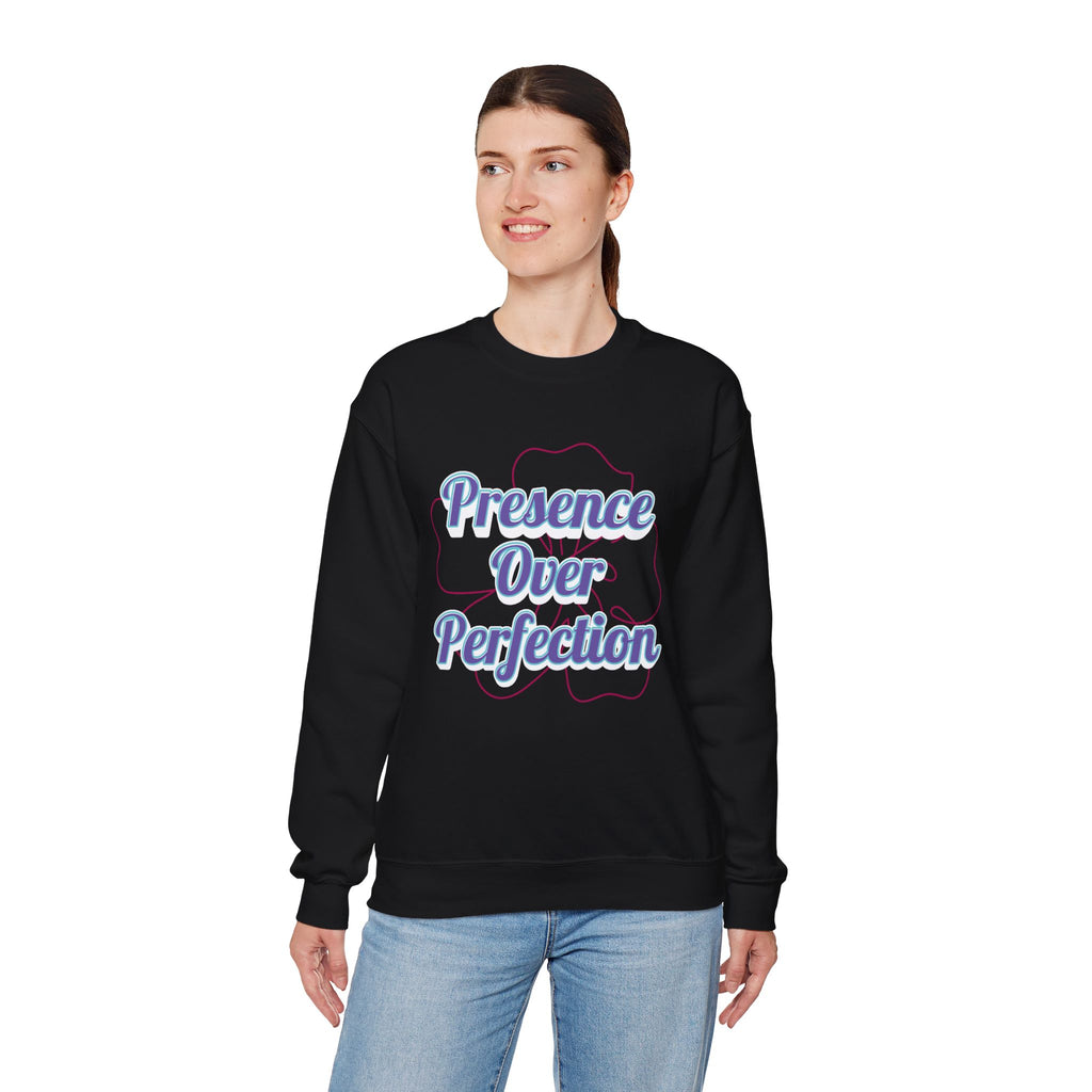 Presence Over Perfection Mother's Day Sweatshirt — Colourful Crewneck