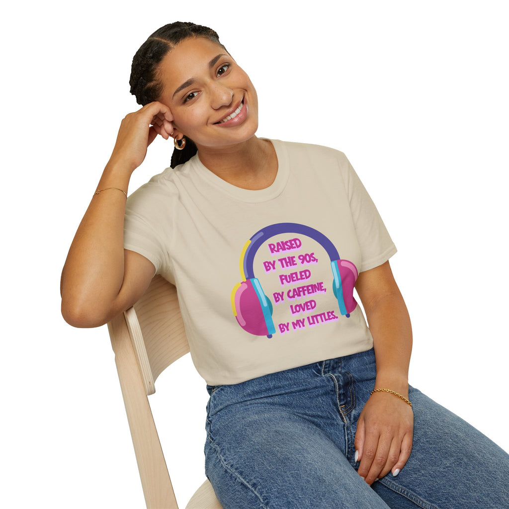 Raised By The 90s, Fueled By Caffeine, Loved By My Littles — Mother's Day T-Shirt