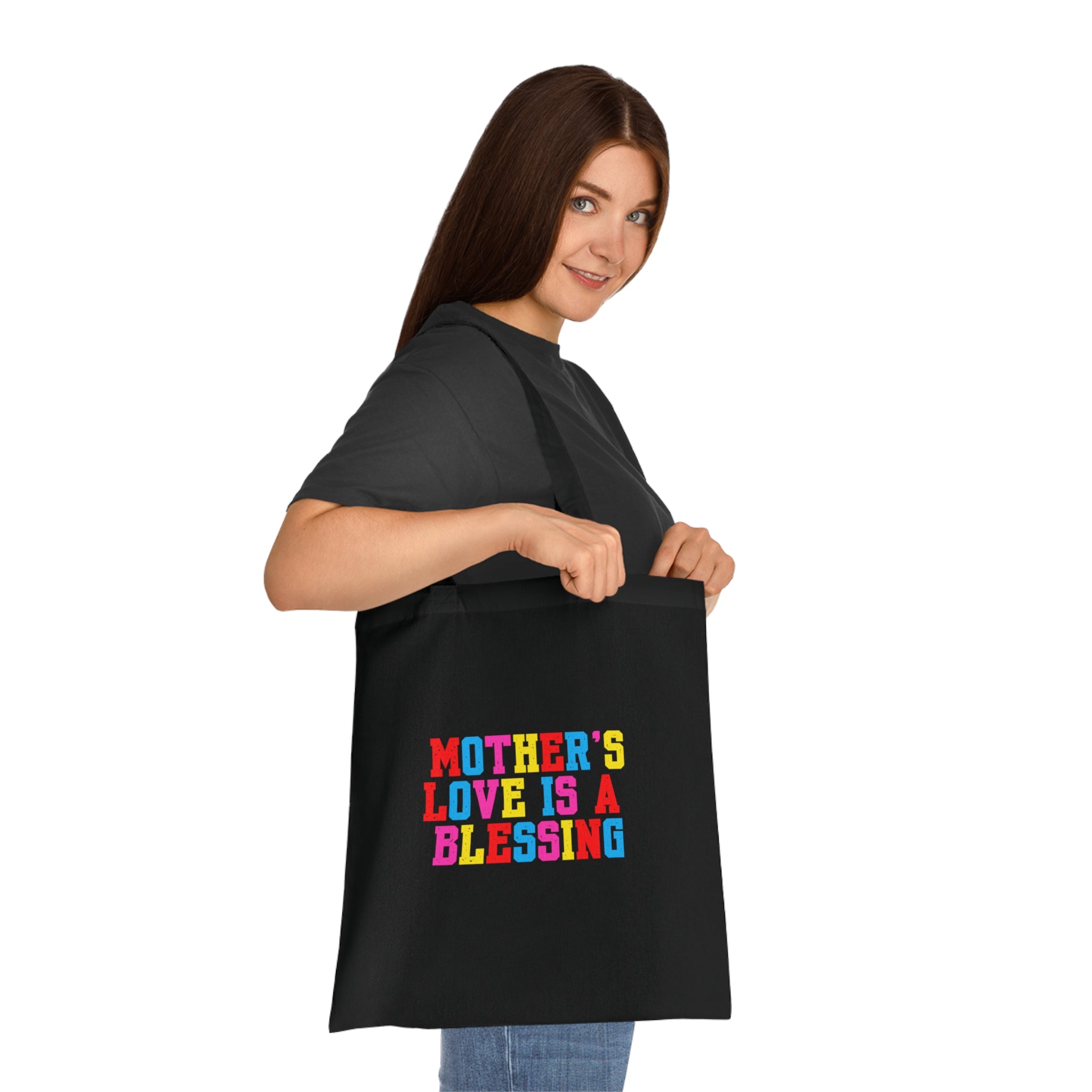 Mother's Love Is A Blessing Cotton Tote — Colourful Mother's Day Gift Bag