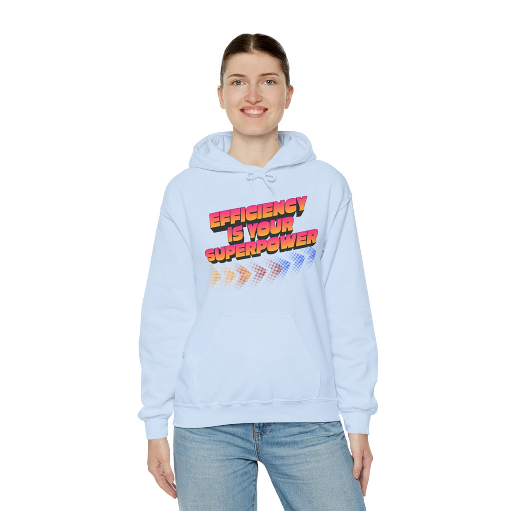 Efficiency Is Your Superpower Hoodie — Retro Motivational Sweatshirt for Busy Mums & Productivity Lovers