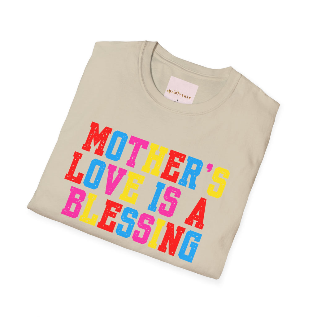 Mother's Love Is A Blessing Retro Motivational Appreciation Gift T-Shirt