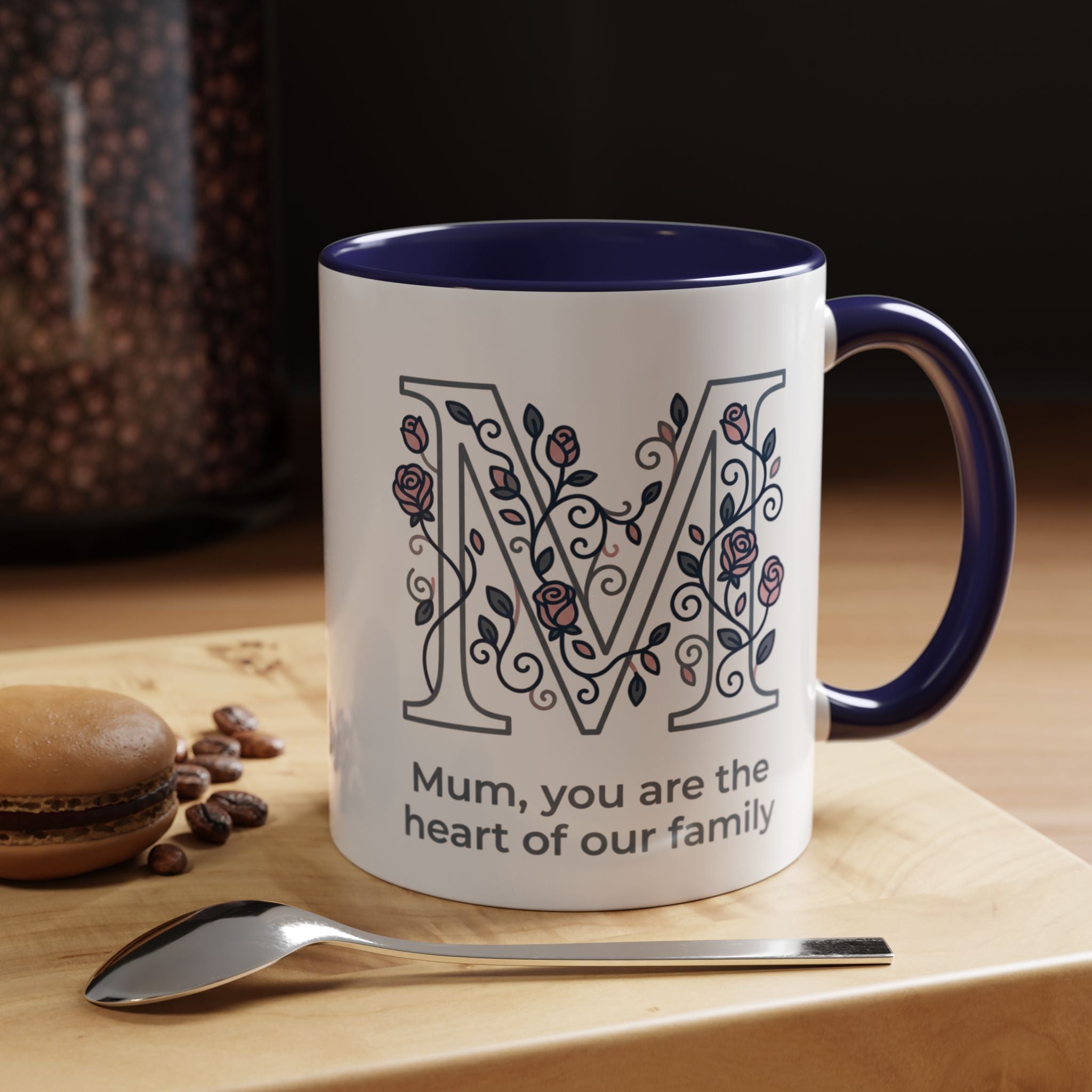 Mum You Are The Heart Of Our Family Accent Coffee Mug