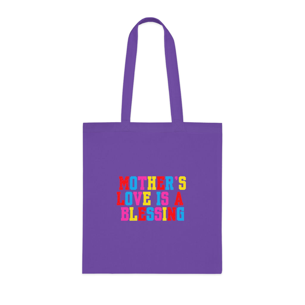 Mother's Love Is A Blessing Cotton Tote — Colourful Mother's Day Gift Bag