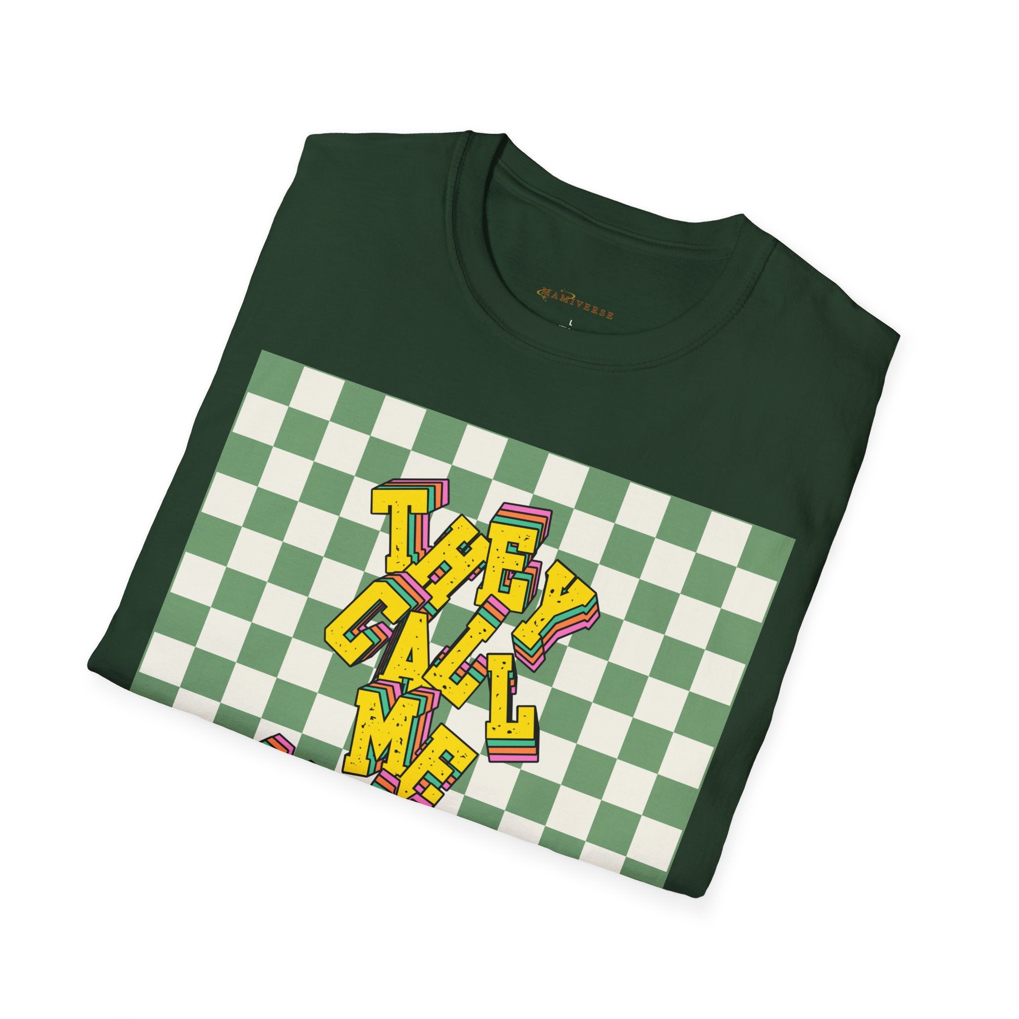 They Call Me Mummy 90s Checkered Mother's Day T-Shirt