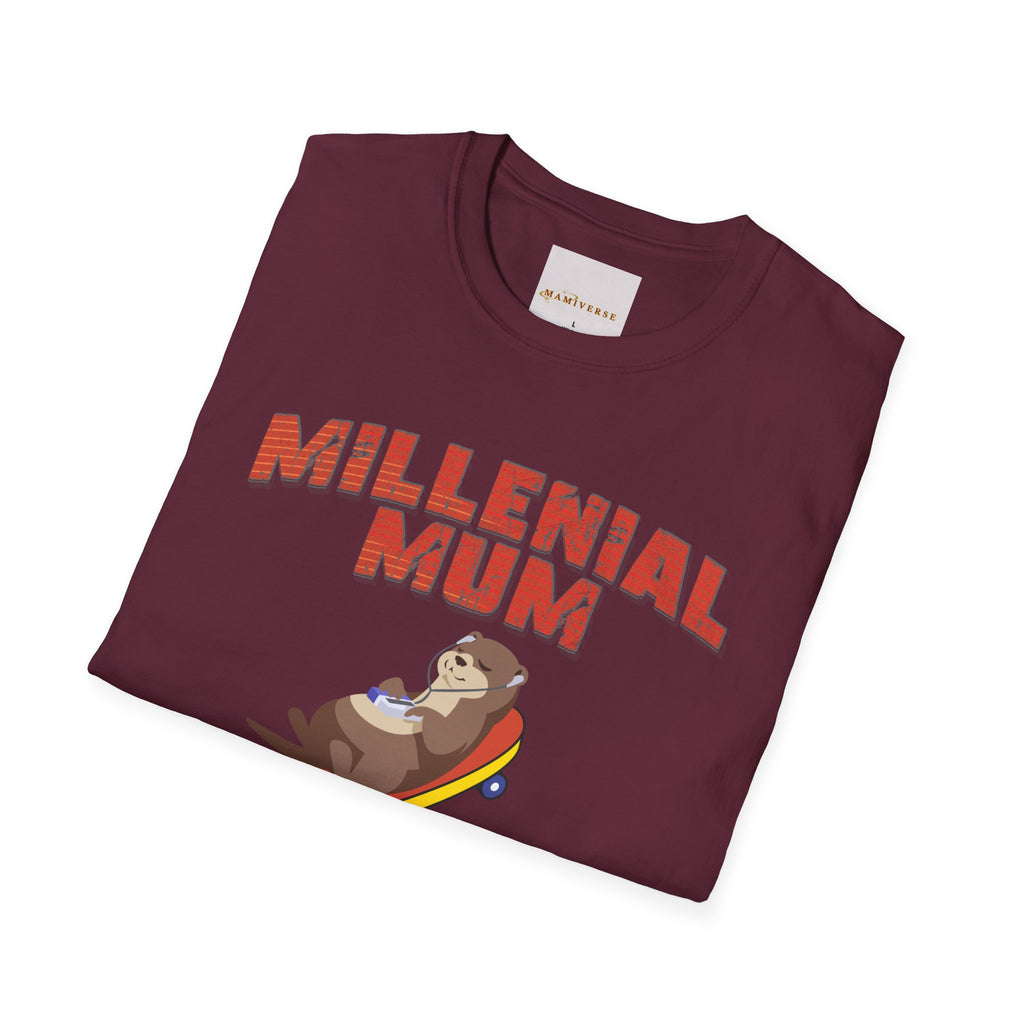 Millennial Mum 90s Music & Skateboard Animal Print T-Shirt — Nostalgic Mum Tee