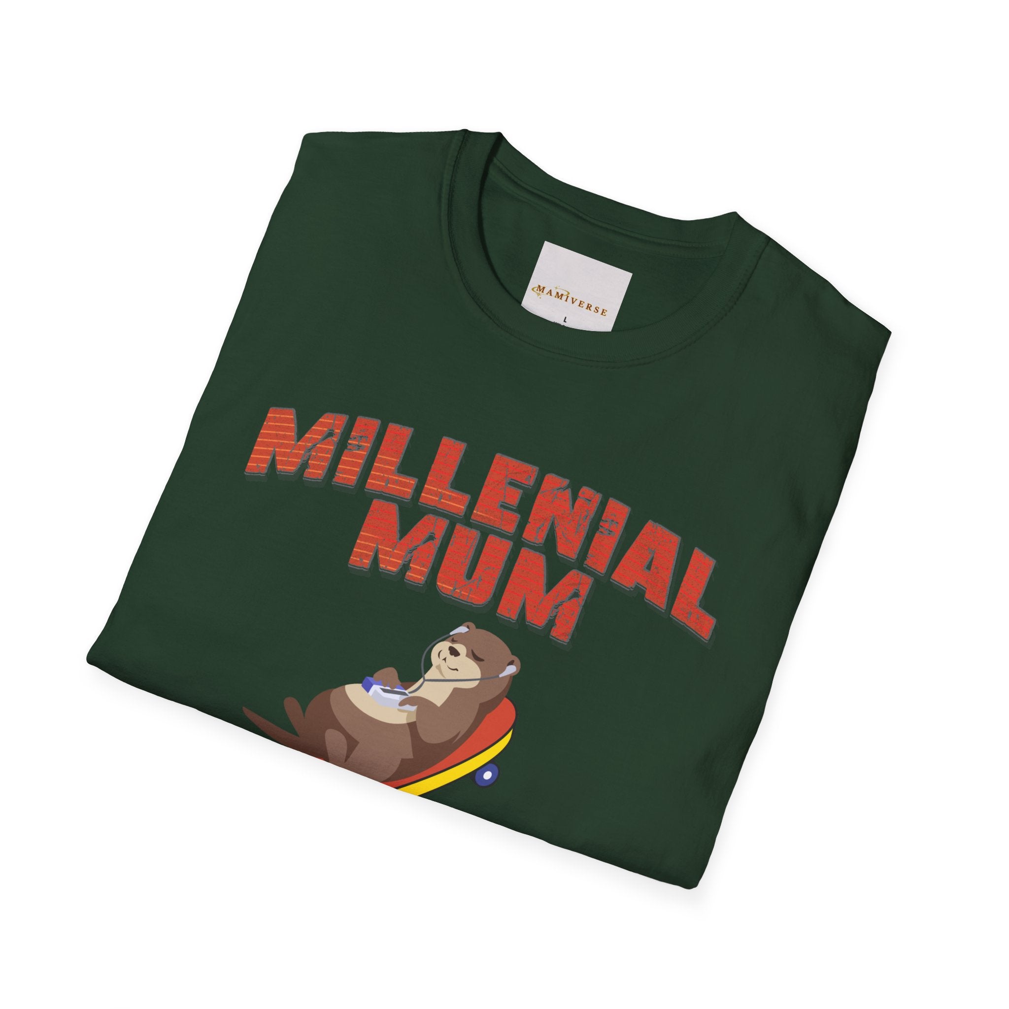 Millennial Mum 90s Music & Skateboard Animal Print T-Shirt — Nostalgic Mum Tee