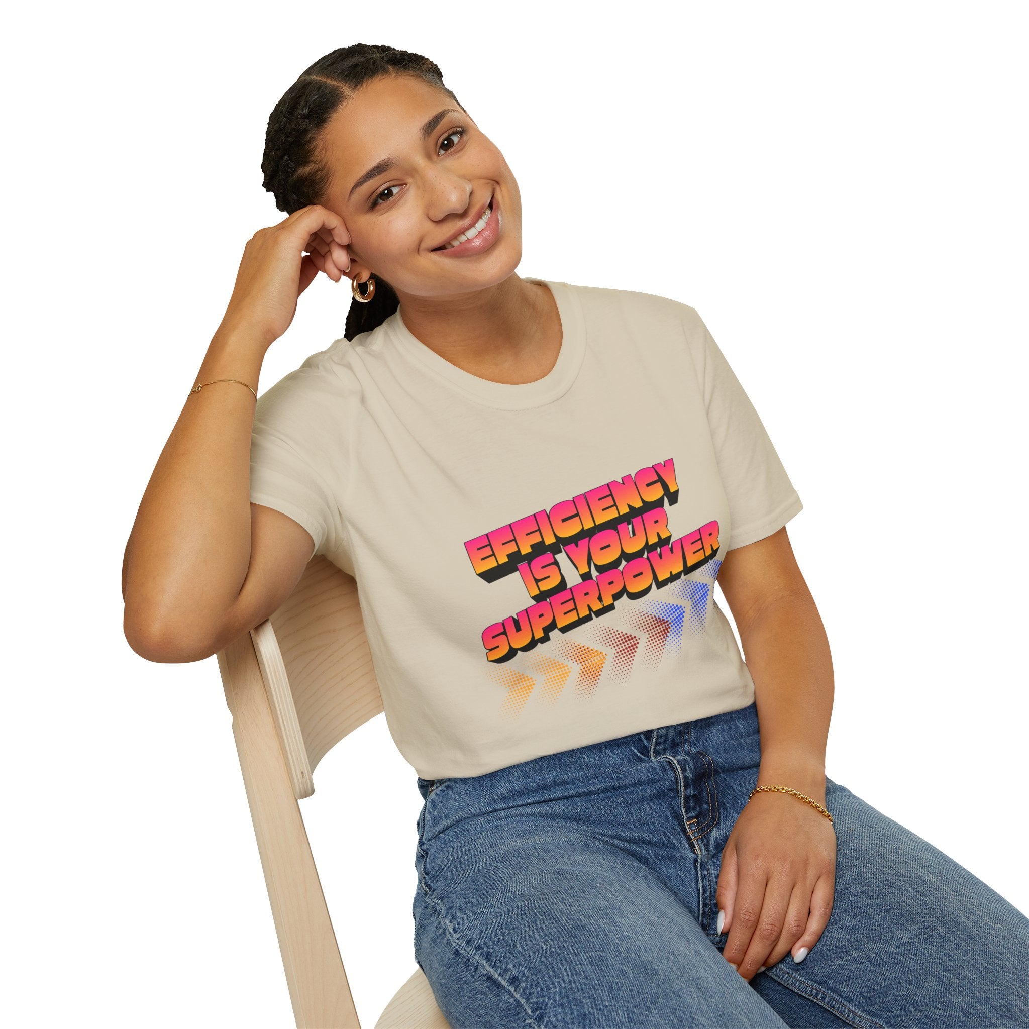 Efficiency Is Your Superpower Retro Motivational Appreciation Gift T-Shirt