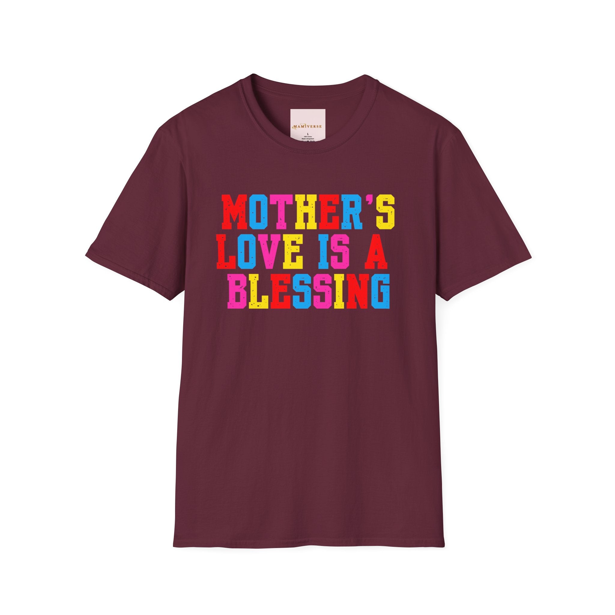 Mother's Love Is A Blessing Retro Motivational Appreciation Gift T-Shirt