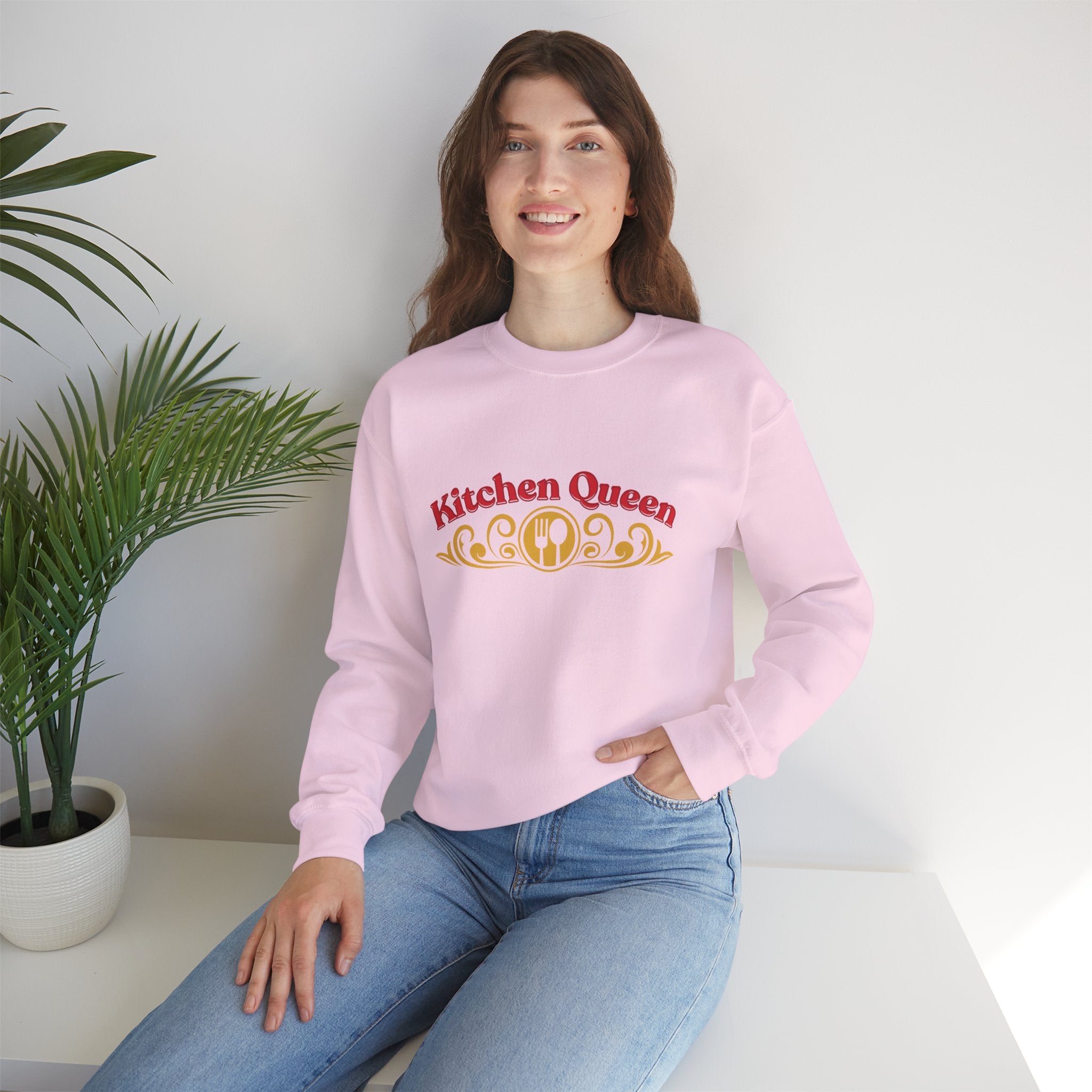 Kitchen Queen Crewneck Sweatshirt — Chef Mum Appreciation Gift