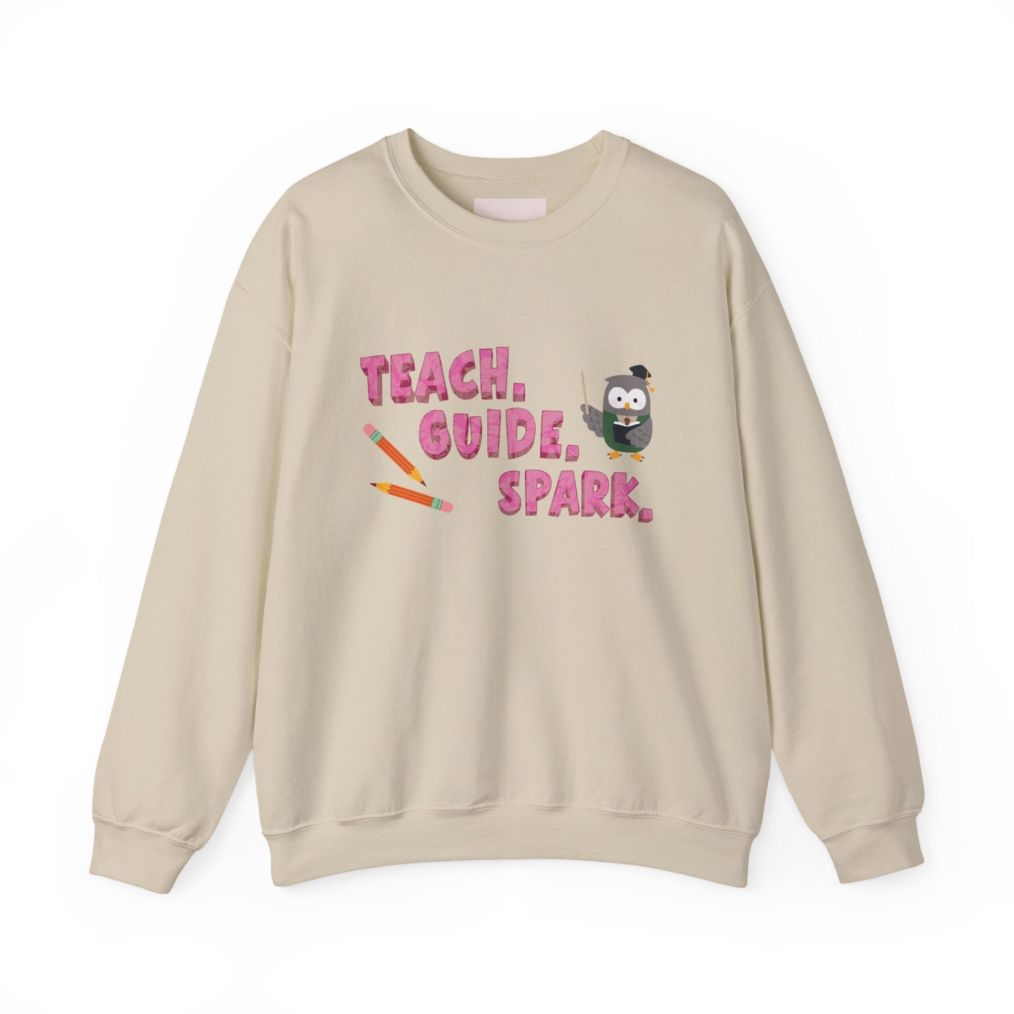 Teacher "Teach • Guide • Spark" Crewneck Sweatshirt — Teacher Appreciation Gift