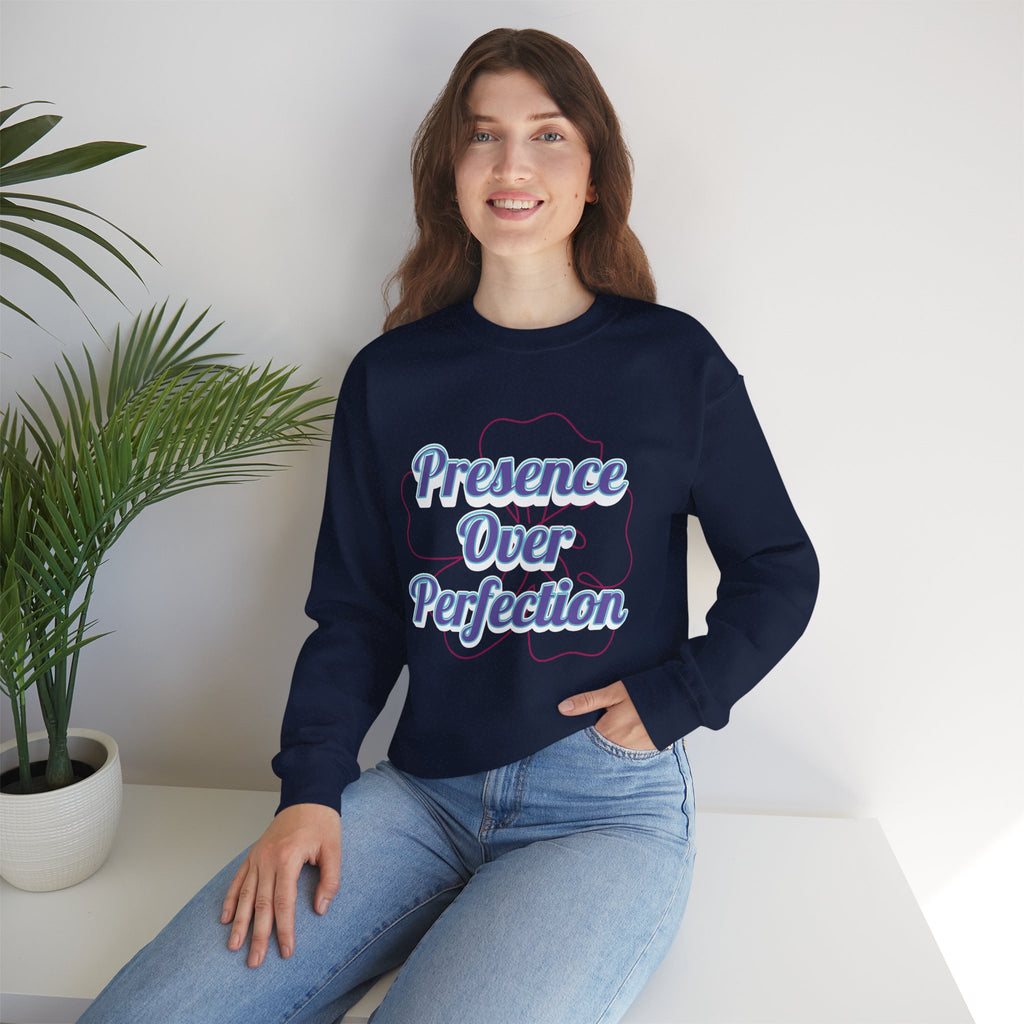 Presence Over Perfection Mother's Day Sweatshirt — Colourful Crewneck
