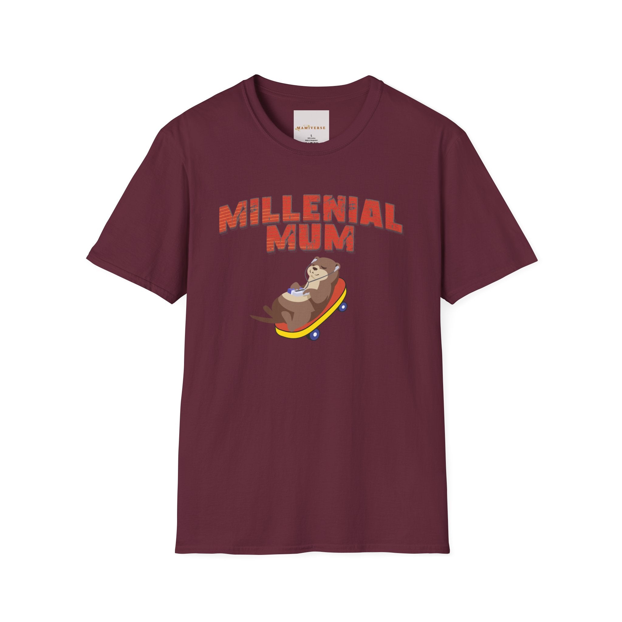 Millennial Mum 90s Music & Skateboard Animal Print T-Shirt — Nostalgic Mum Tee